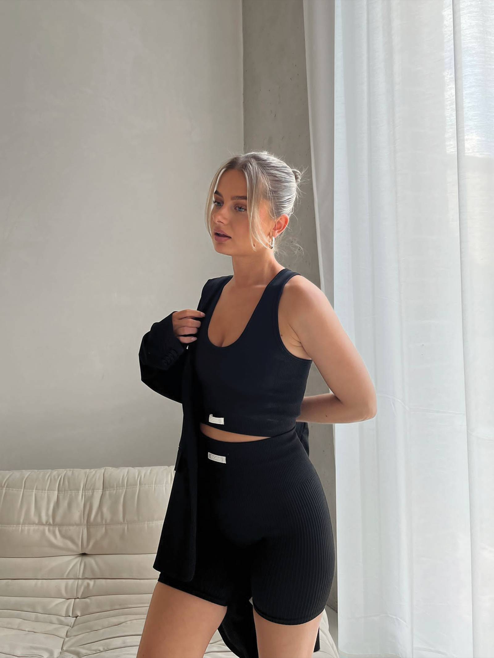 Borg Seamless Rib Shorts image 5