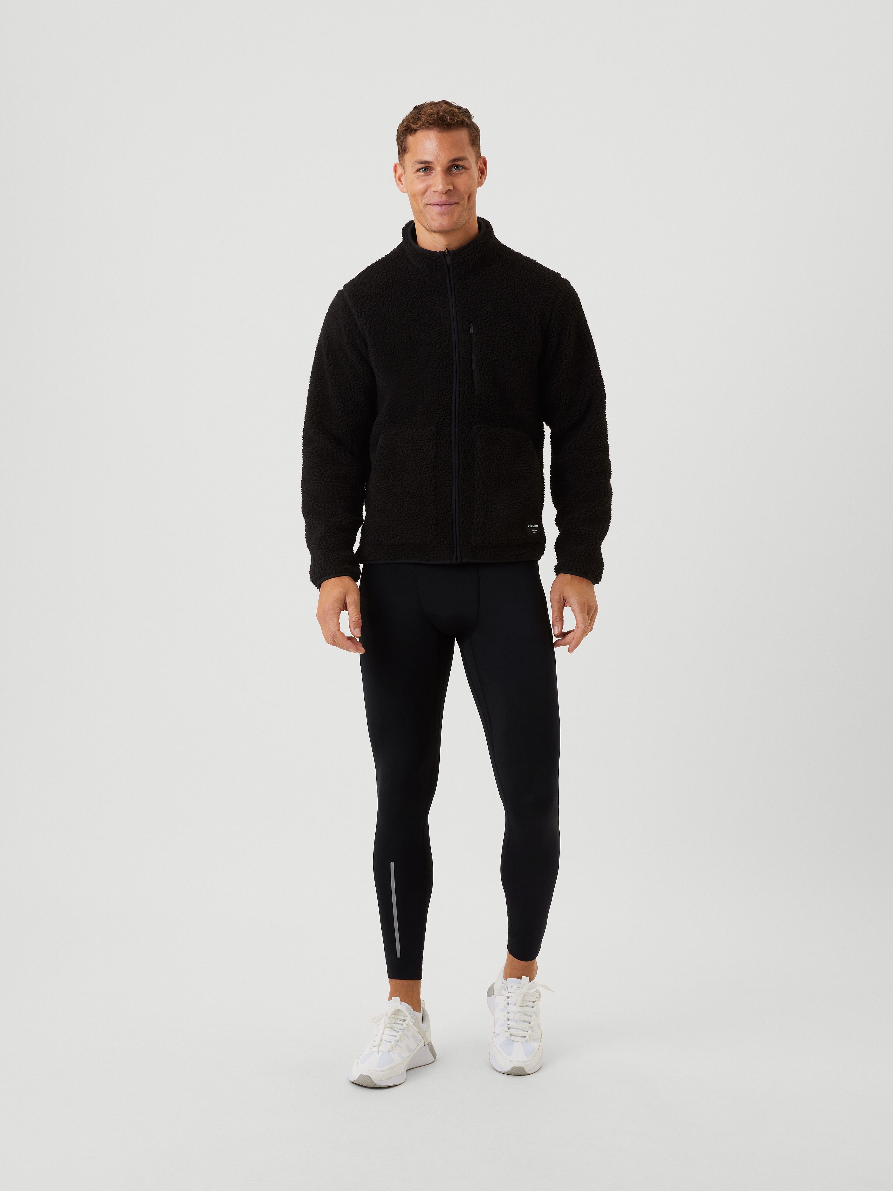 Centre Pile Fleece Jacket - Men - Black Beauty | Björn Borg