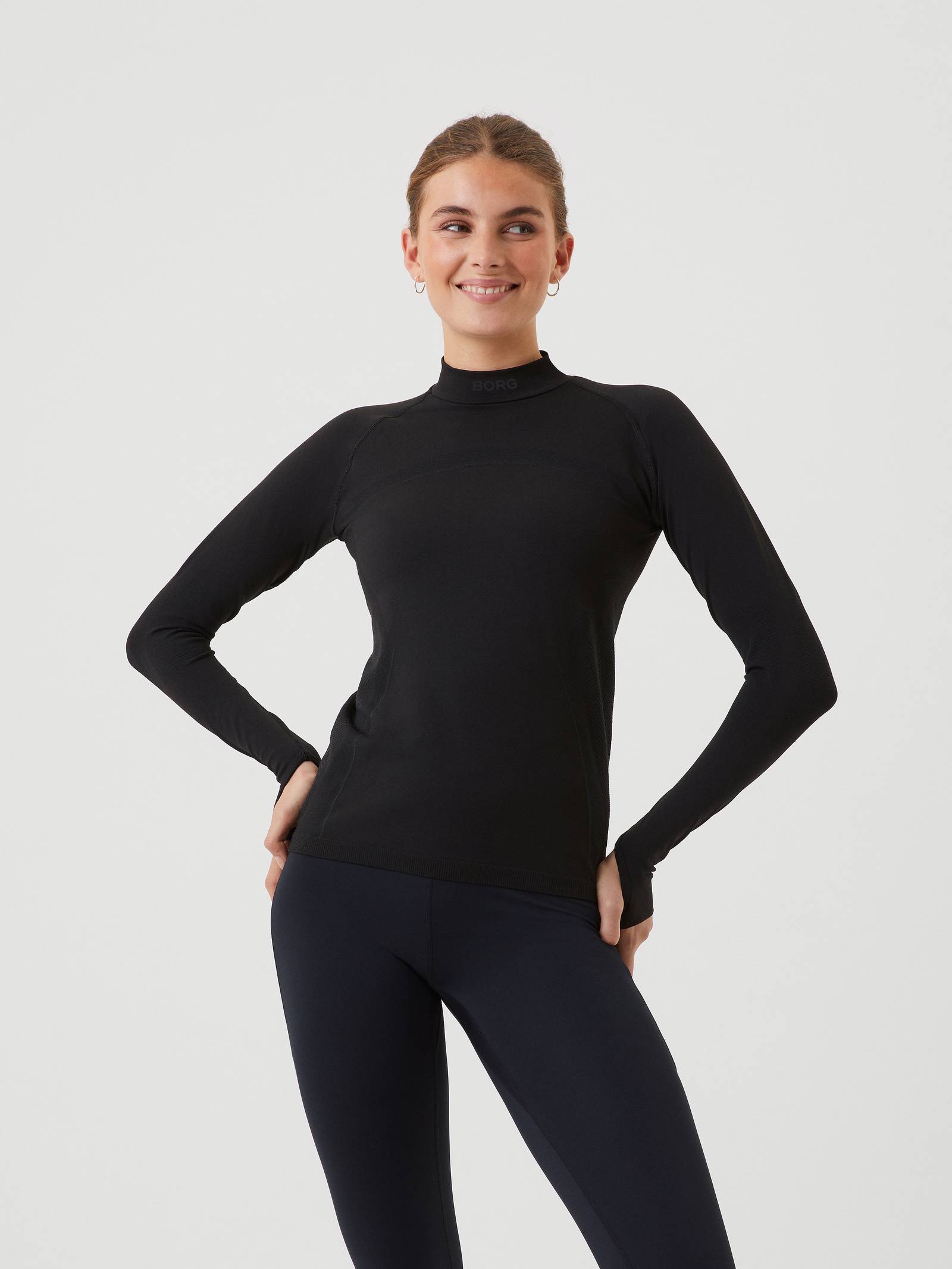 Borg Running Seamless Mock Neck image 1