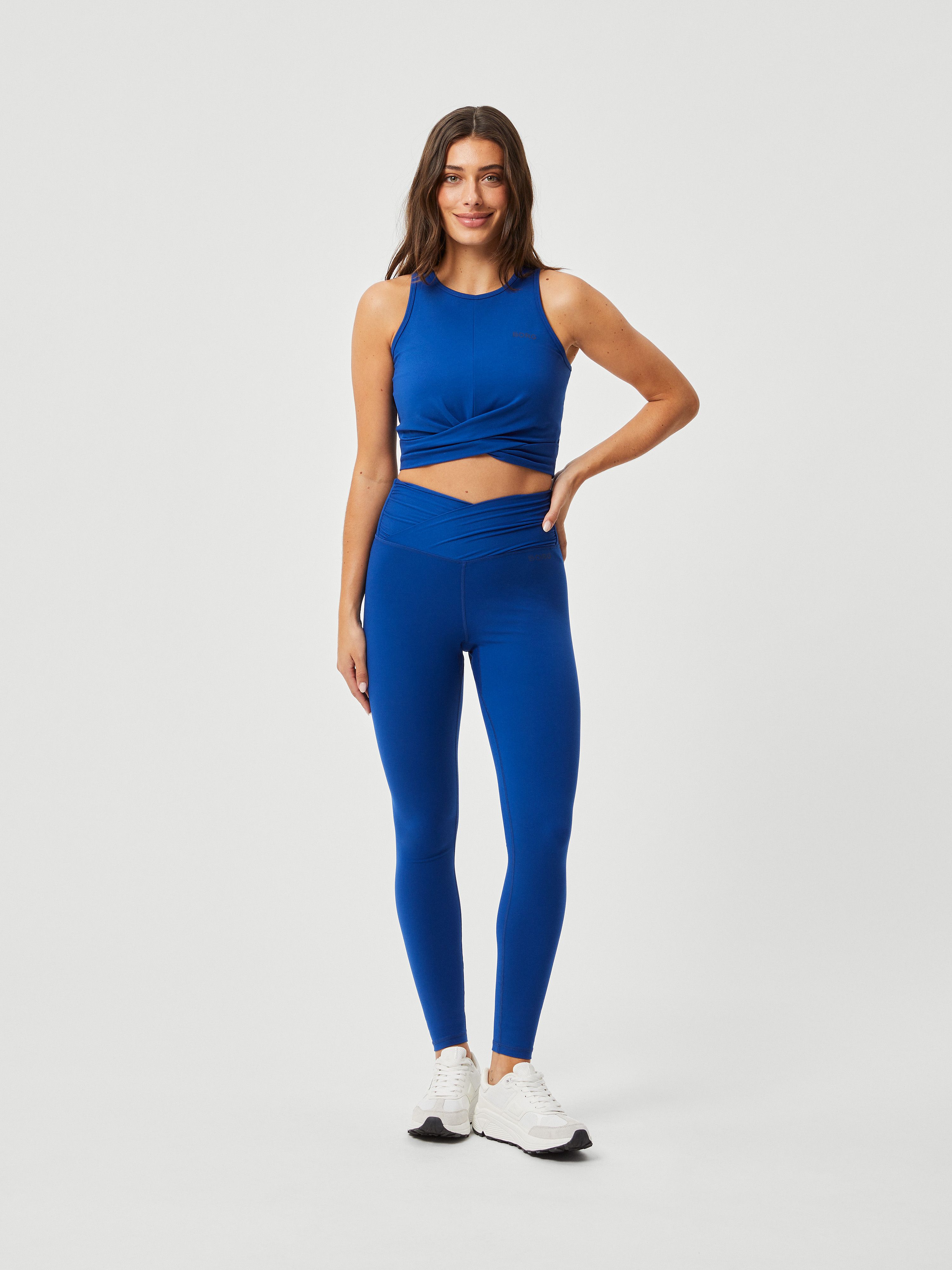 Studio Cross Tights - Women - Sodalite Blue | Björn Borg