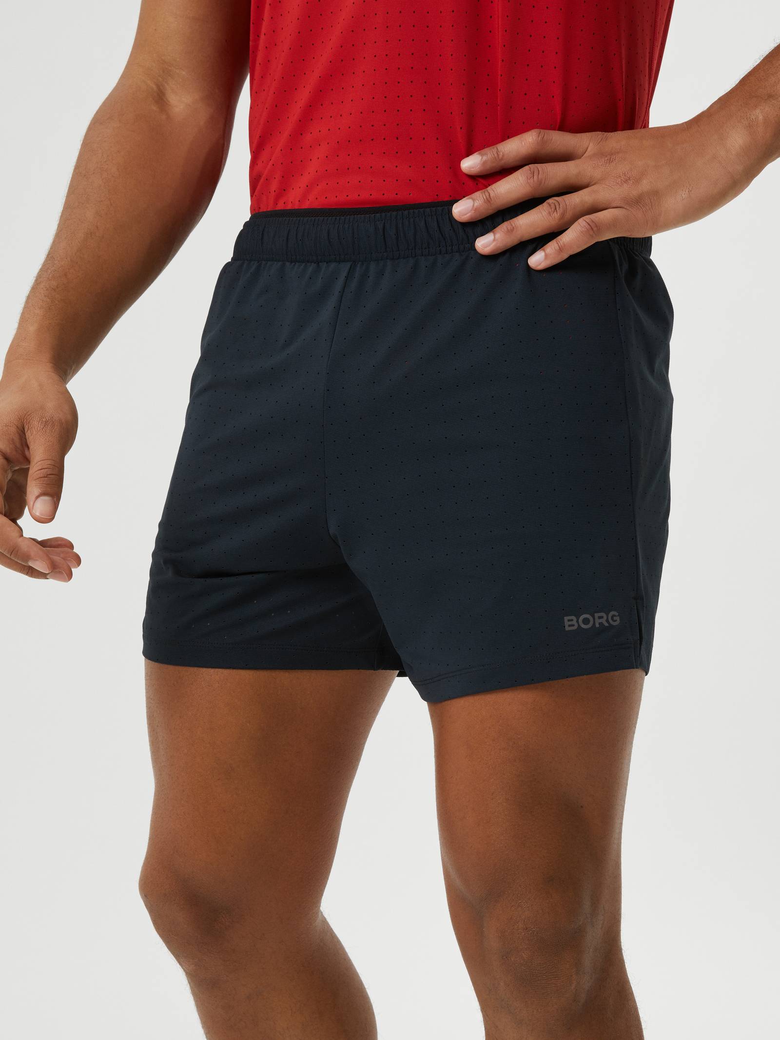 Borg Running Perforated 5' Shorts image 2