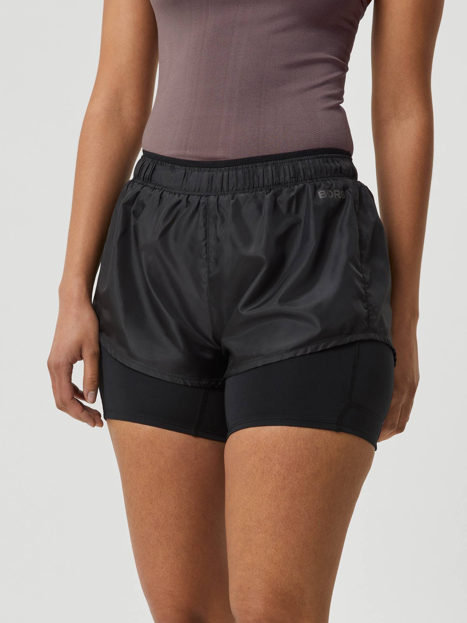 Borg Running  Shorts  2 In 1 image 2
