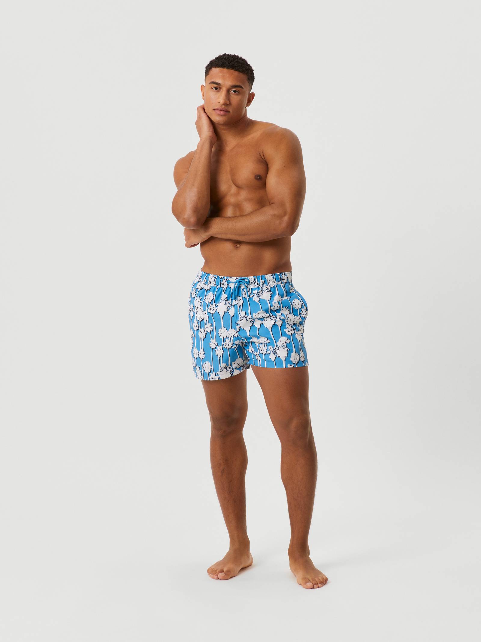 Borg Print Swim Shorts image 1