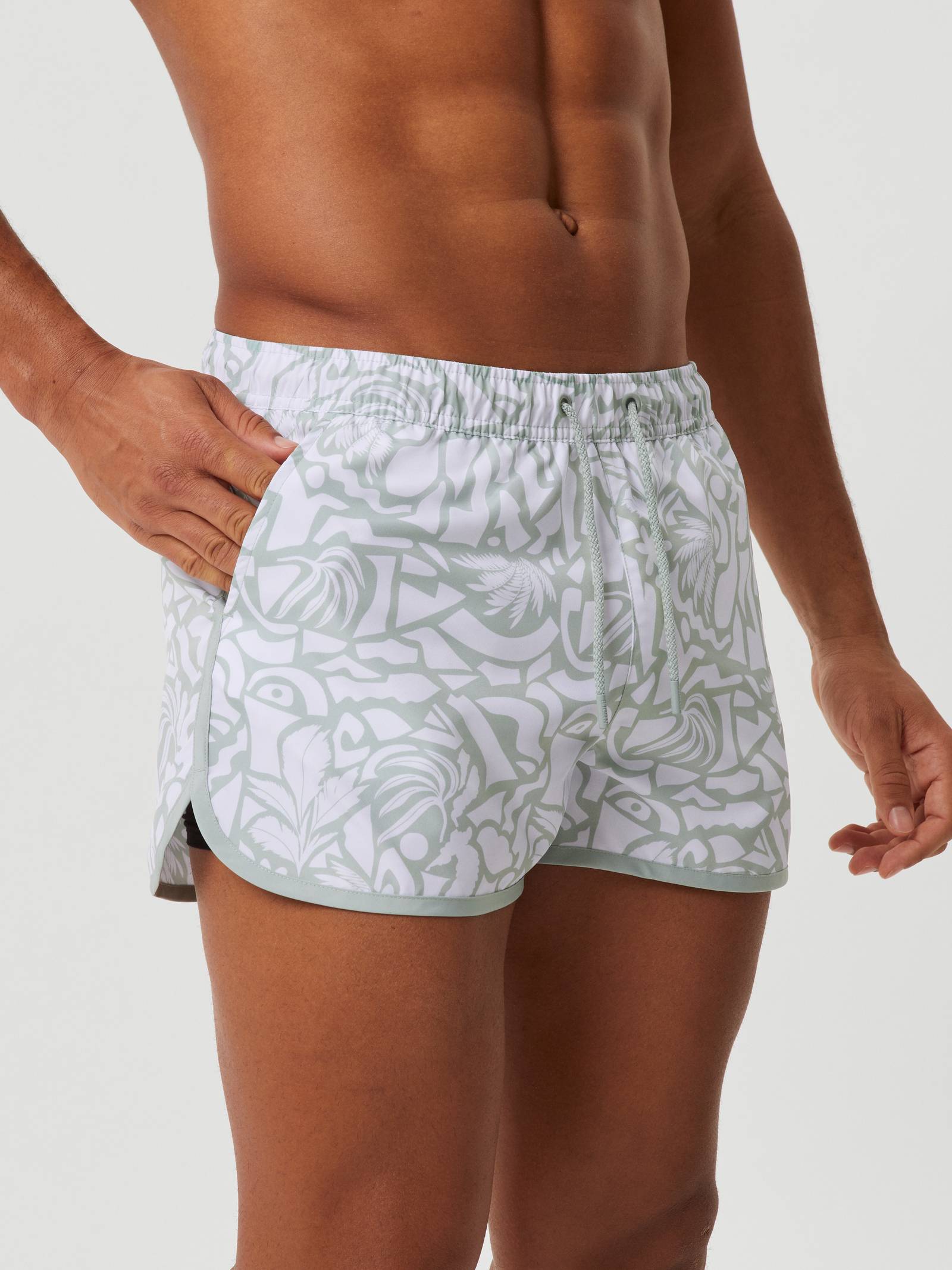 Borg Retro Print Swim Shorts image 2