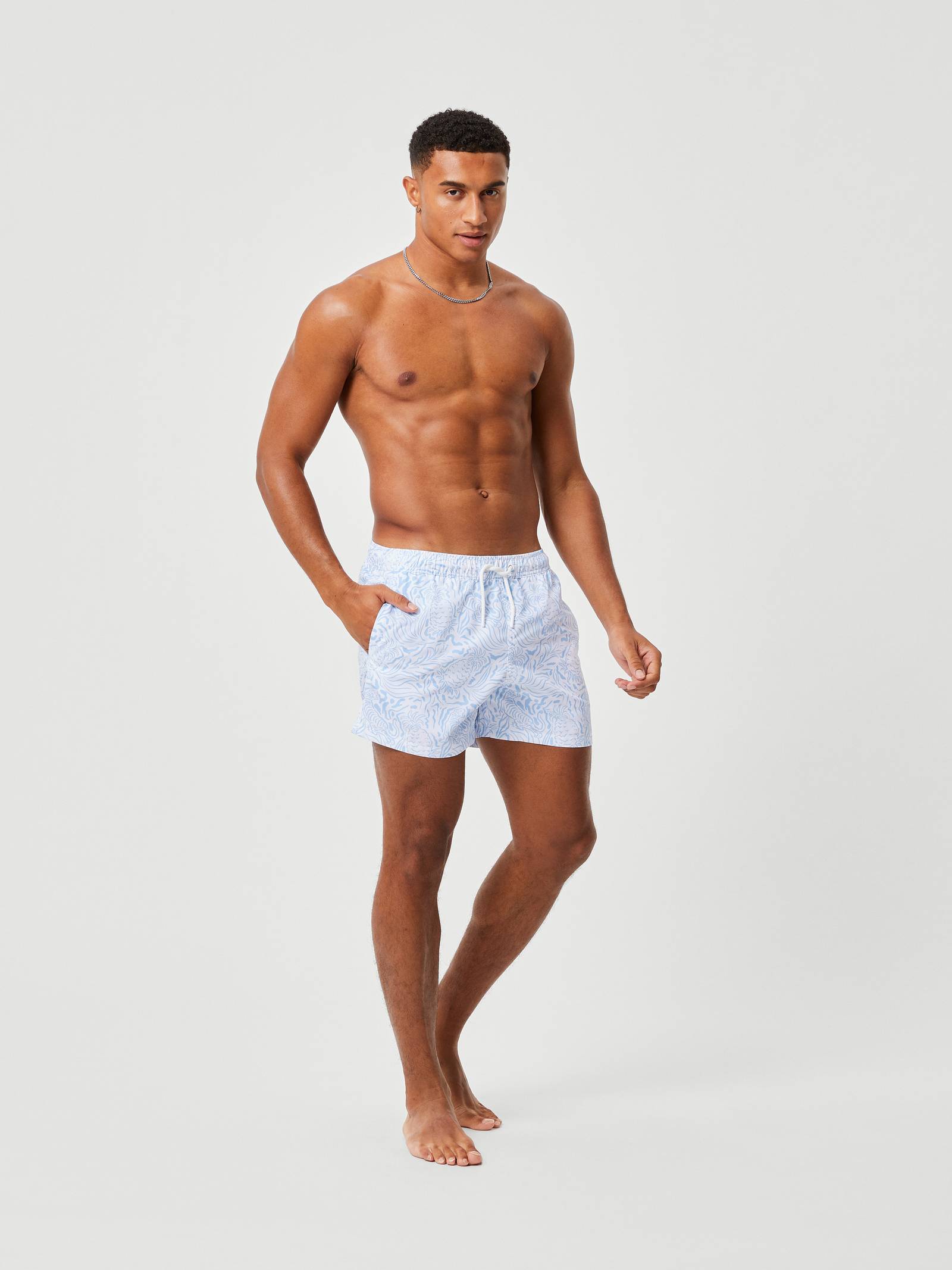 Borg Print Swim Shorts image 1