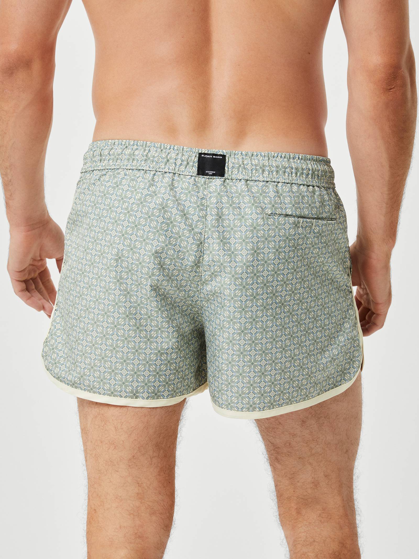 Borg Retro Print Swim Shorts image 3