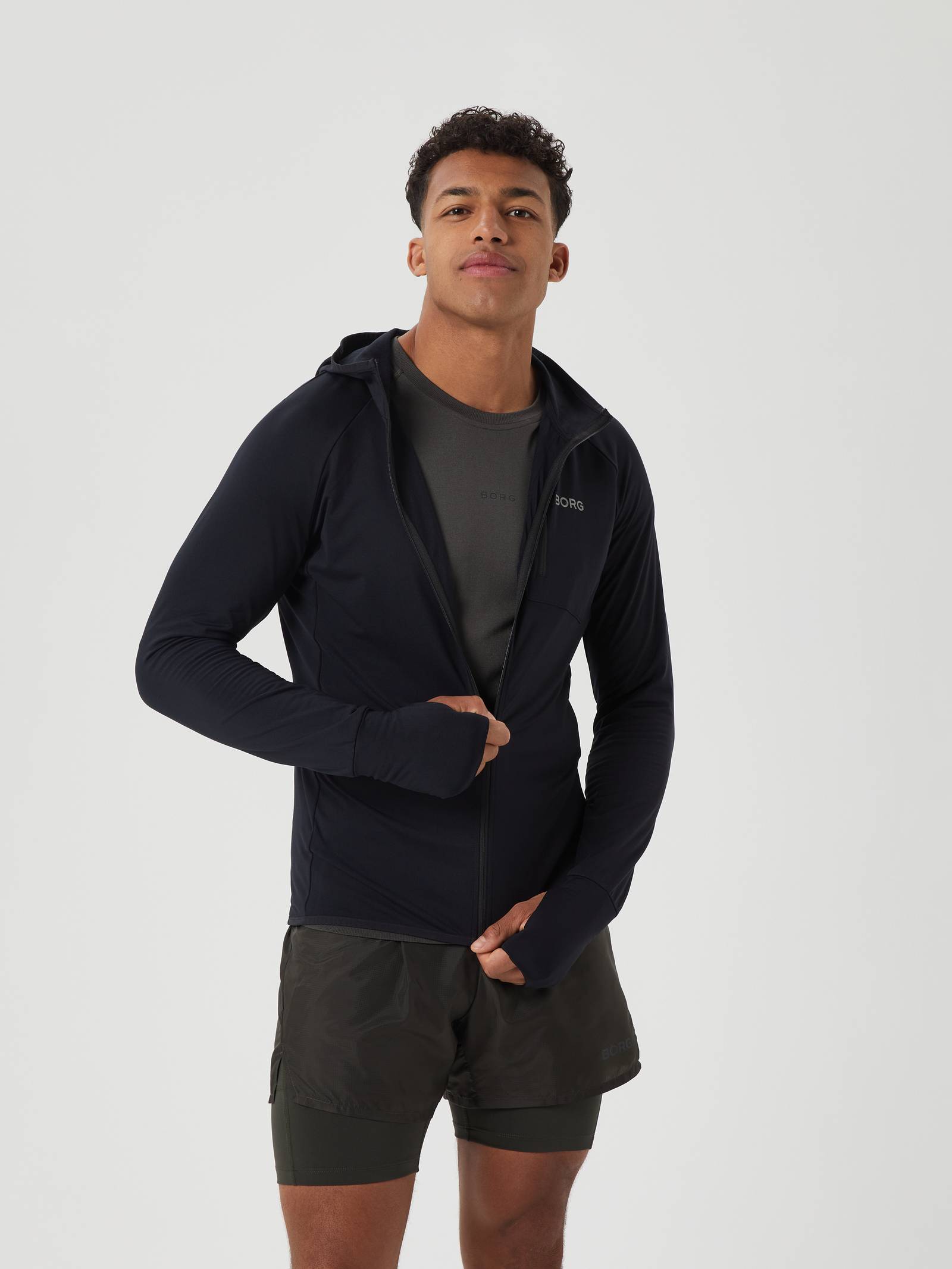 Borg Running Mid Layer Hood image 1