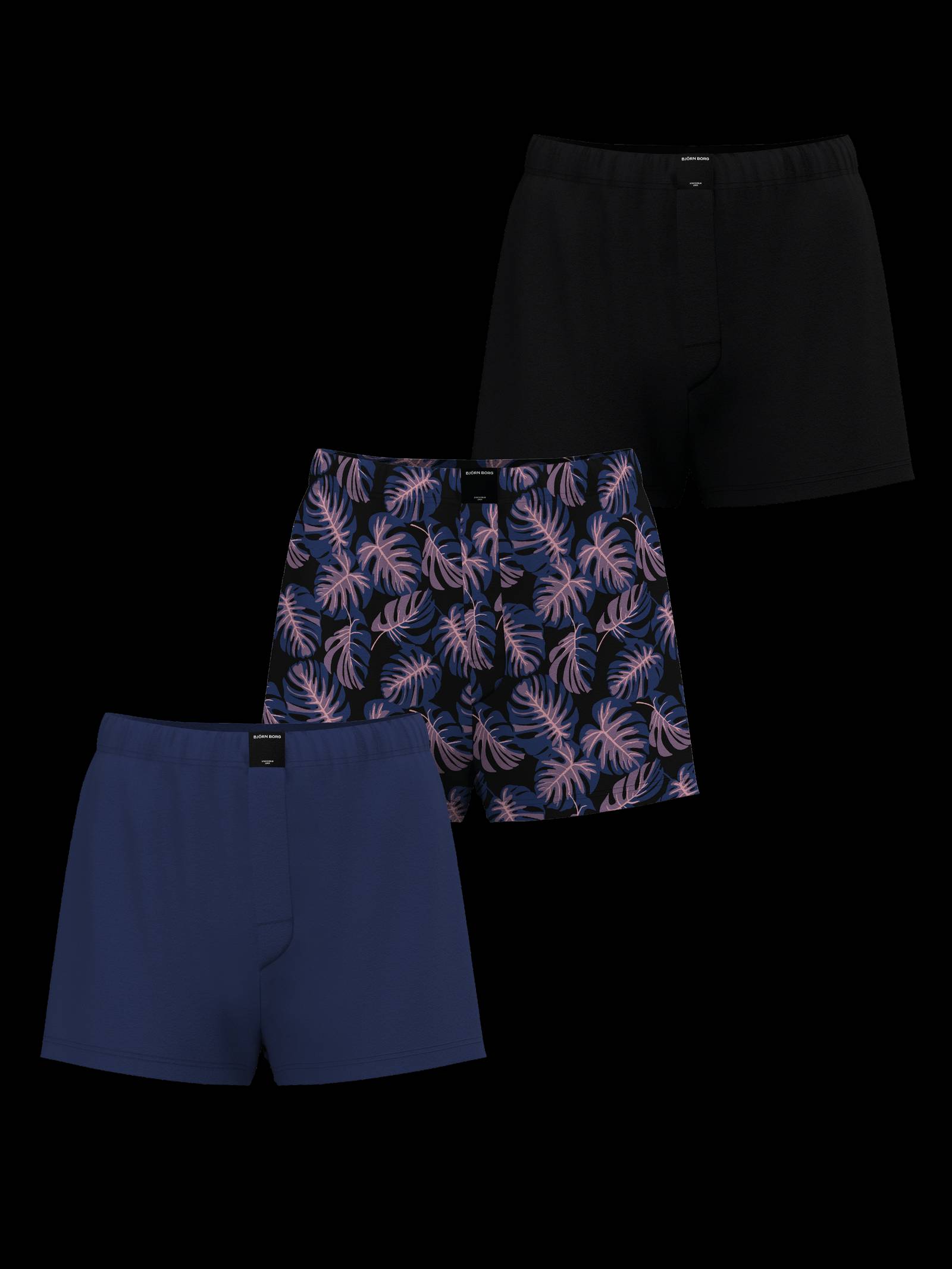 Björn Borg - Cotton Stretch Jersey Boxer Shorts 3-pack Multi - Image 1