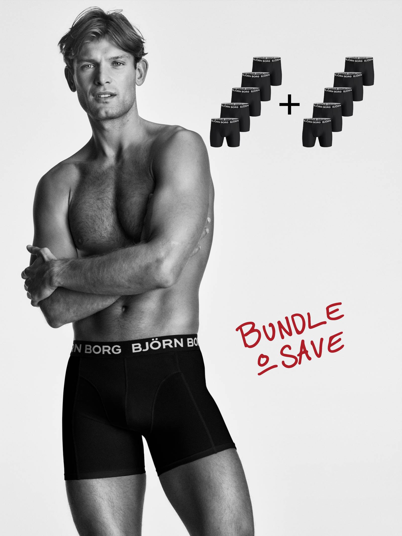 Cotton Stretch Boxer 10-pack Black image 1