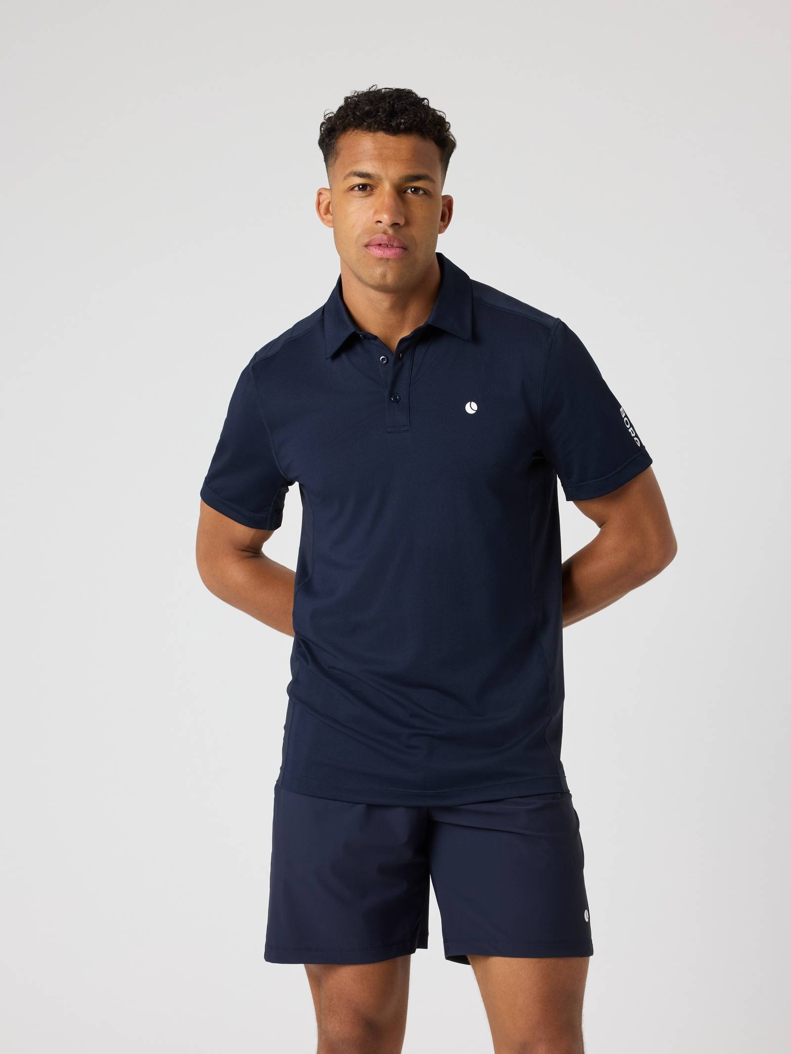 Björn Borg - Ace Mesh Panel Polo Shirt Night Sky Heren - Image 1