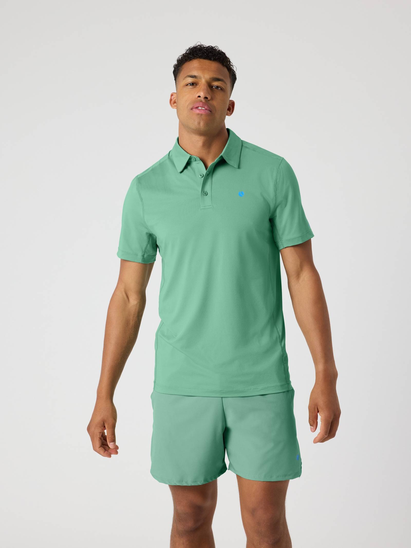 Björn Borg - Ace Mesh Panel Polo Shirt Malachite Green Heren - Image 1