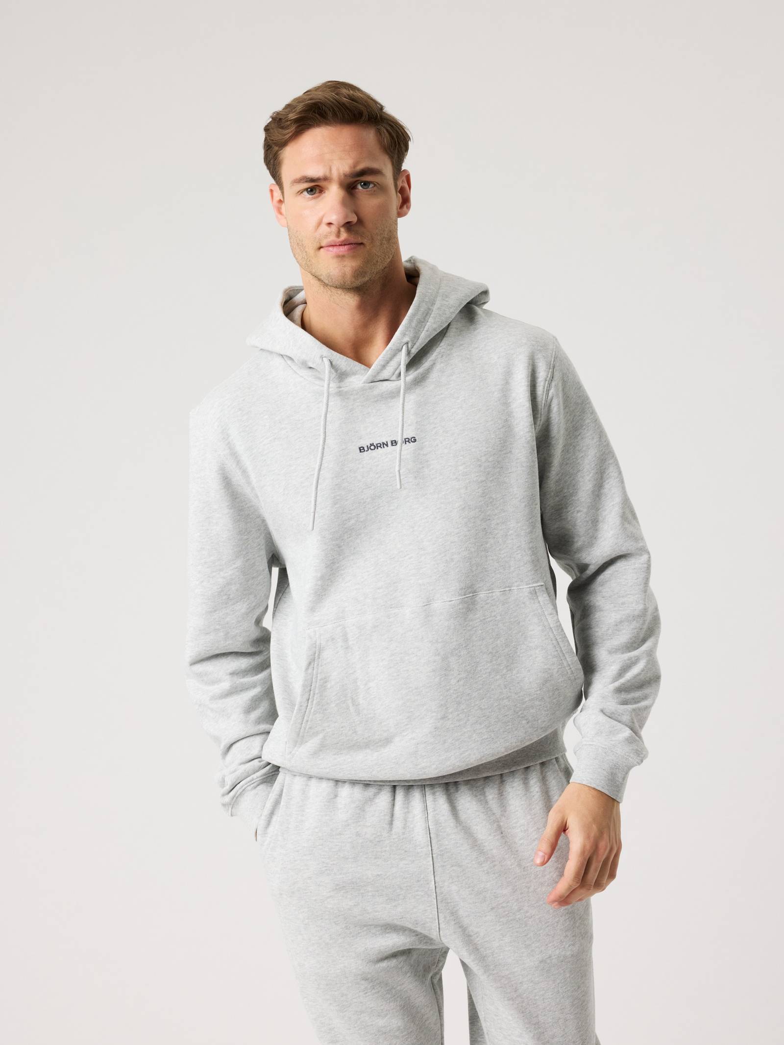 Björn Borg - Borg Classic Hoodie Ultra Light Grey Melange Men - Image 1