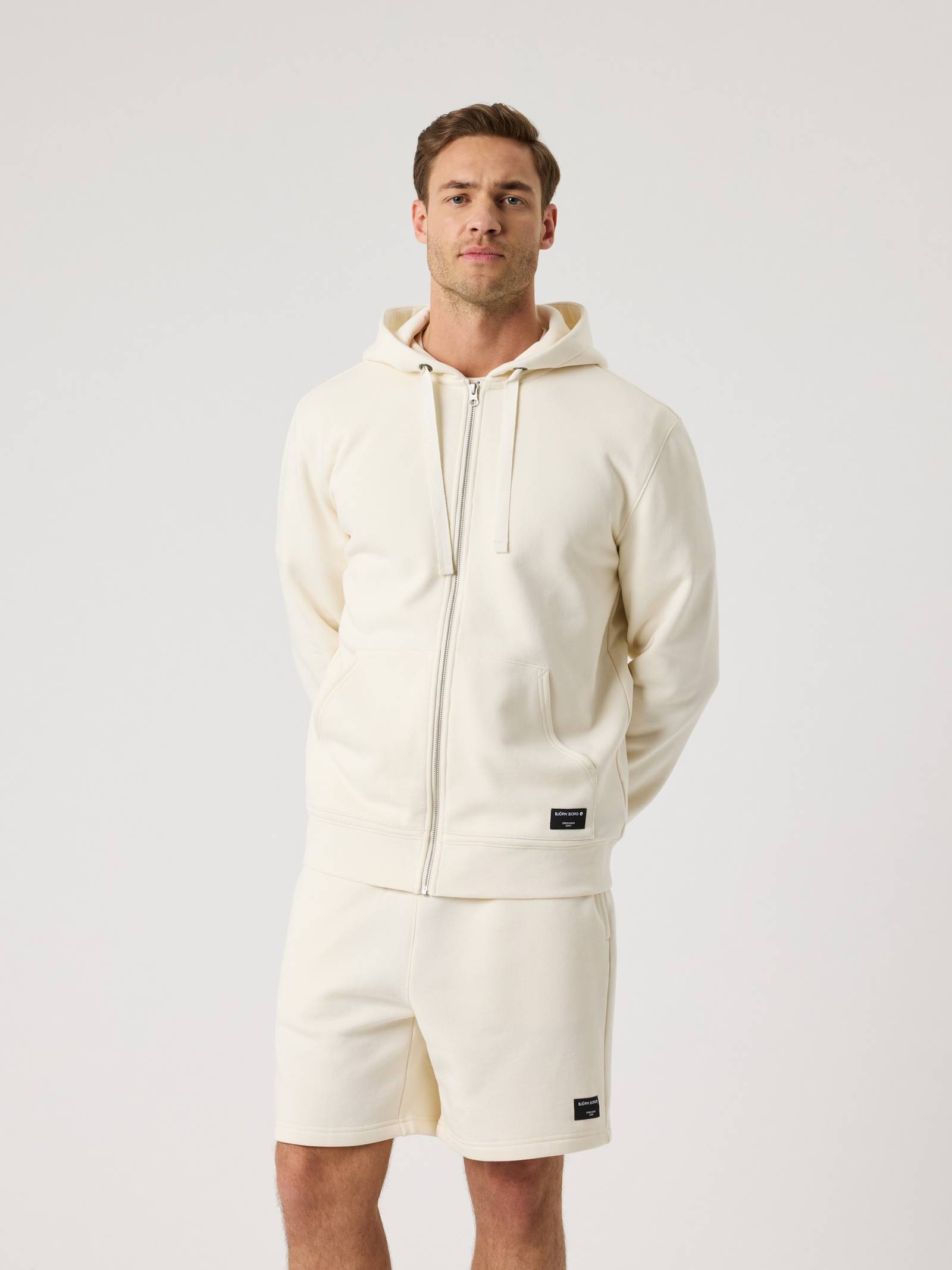Björn Borg - Centre Zip Hoodie Tofu Men - Image 1
