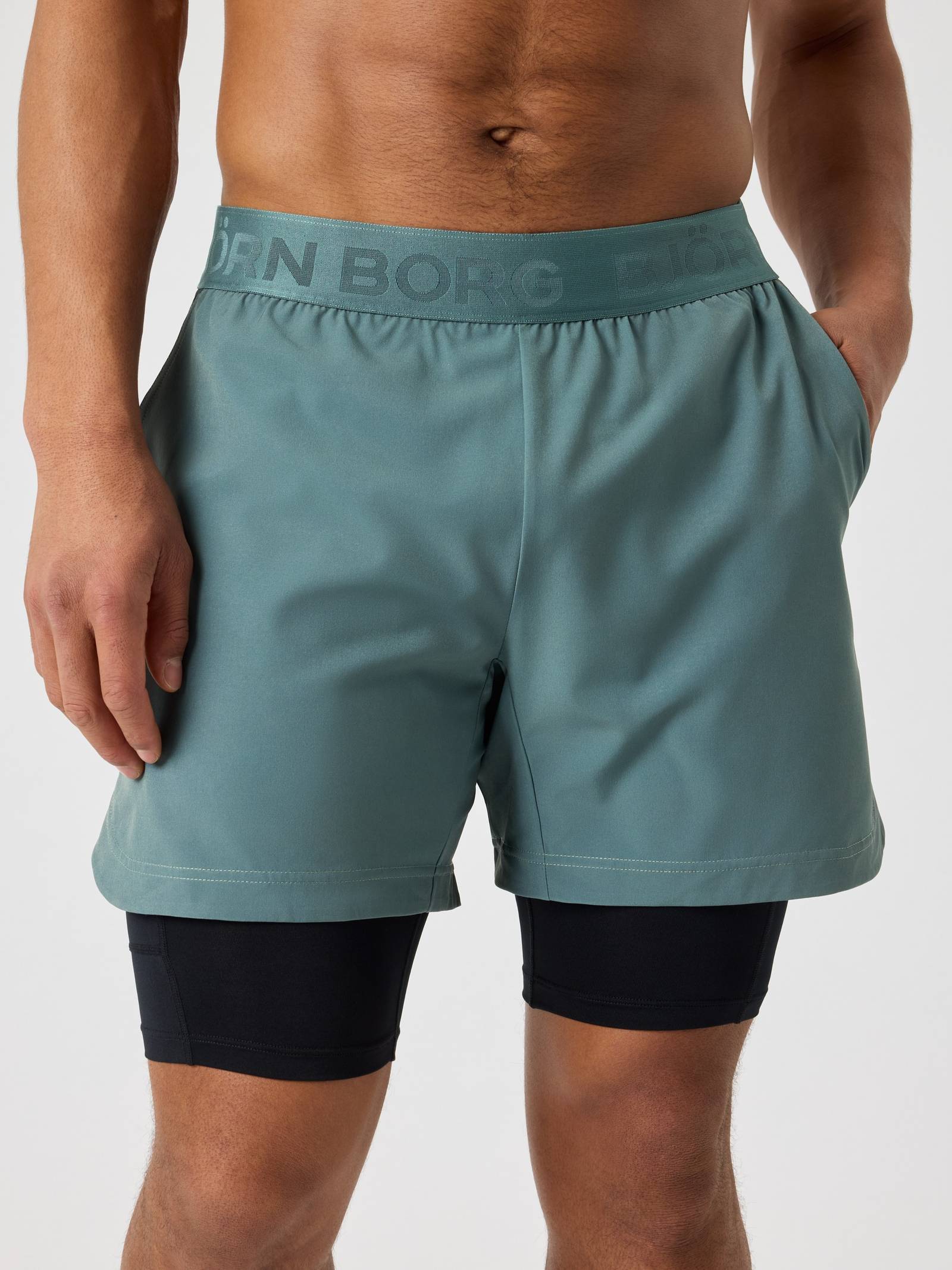Björn Borg - Borg 2 In 1 Shorts Balsam Green Herr - Image 1