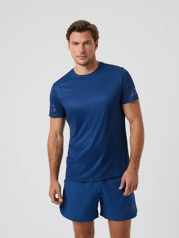 E-LIINJOYE 5-pack Heren Sport T-shirts Vochtafvoerend Sneldrogend Korte Mouw T-shirts Ademend Actief Sportschool Hardlopen Tops Effen Ronde Hals Herenshirts, M