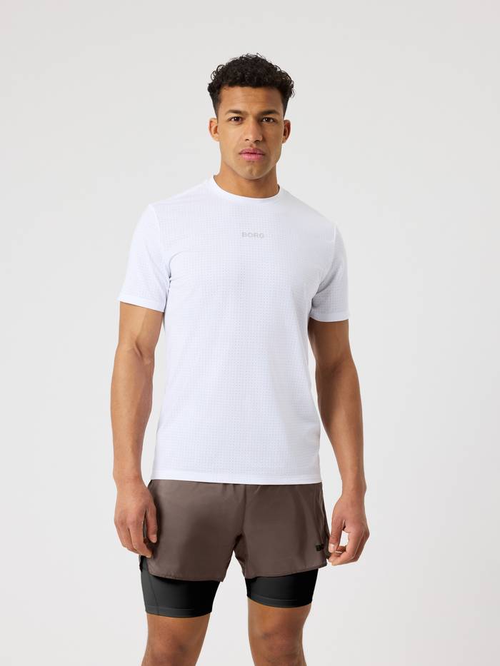 Björn Borg - Borg Running Perforated T-Shirt Brilliant White