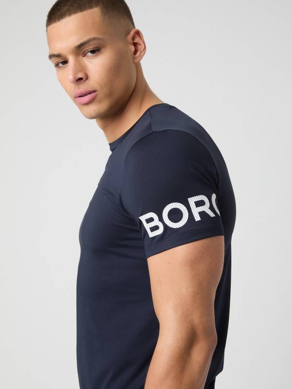 Borg T-Shirt - Men - Night Sky White Logo | Björn Borg