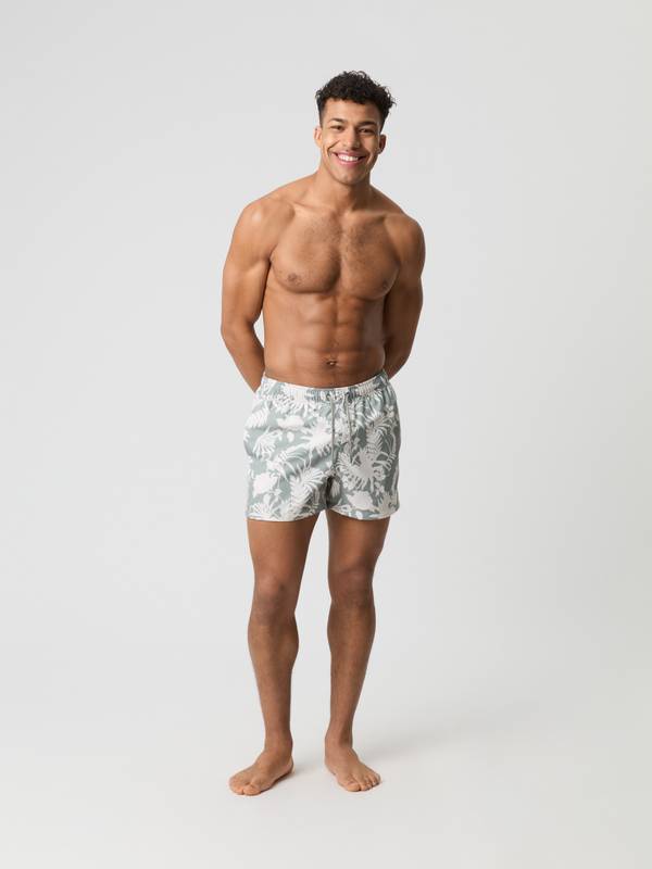 Borg Print Swim Shorts