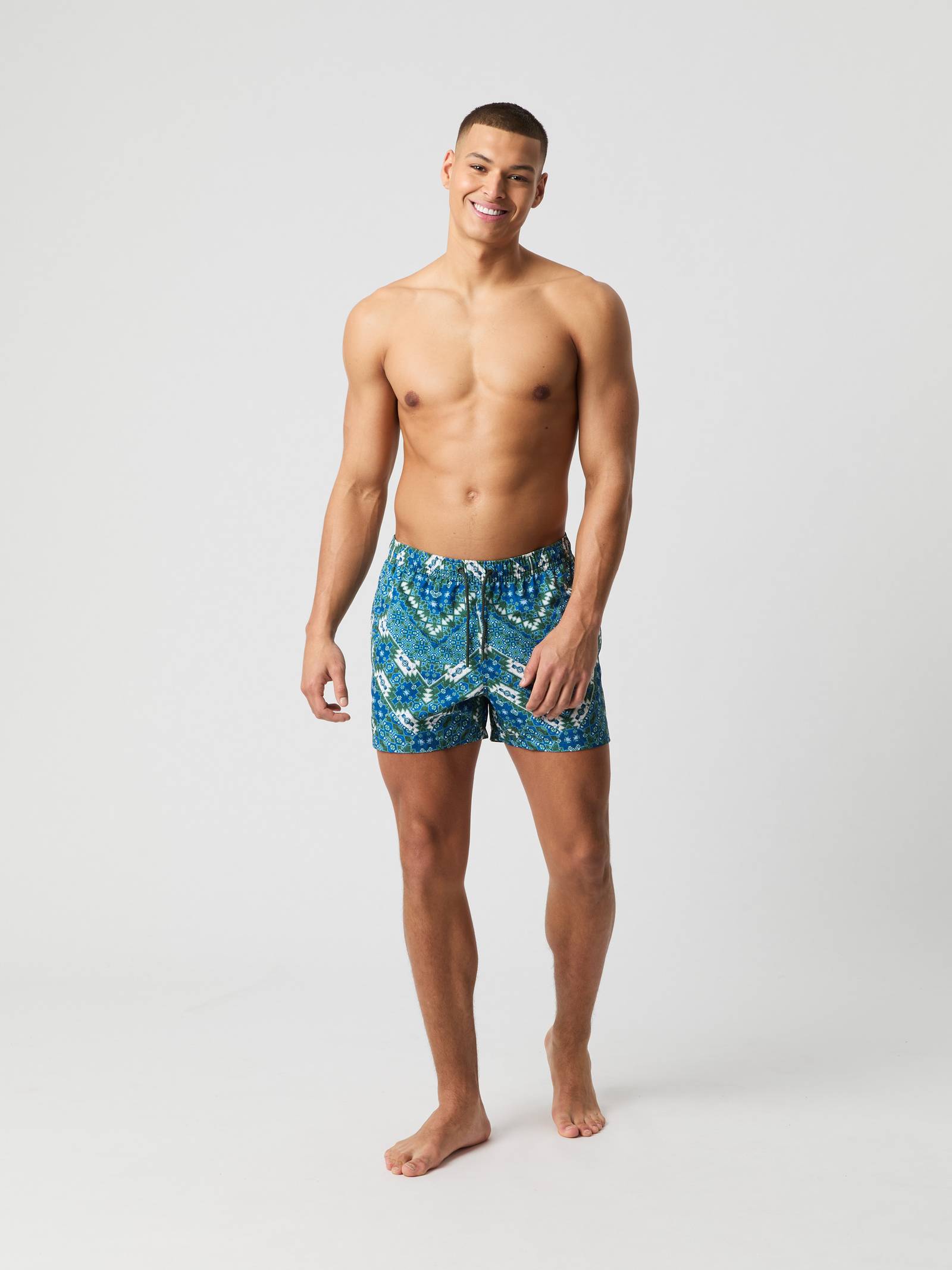 Borg Print Swim Shorts image 1