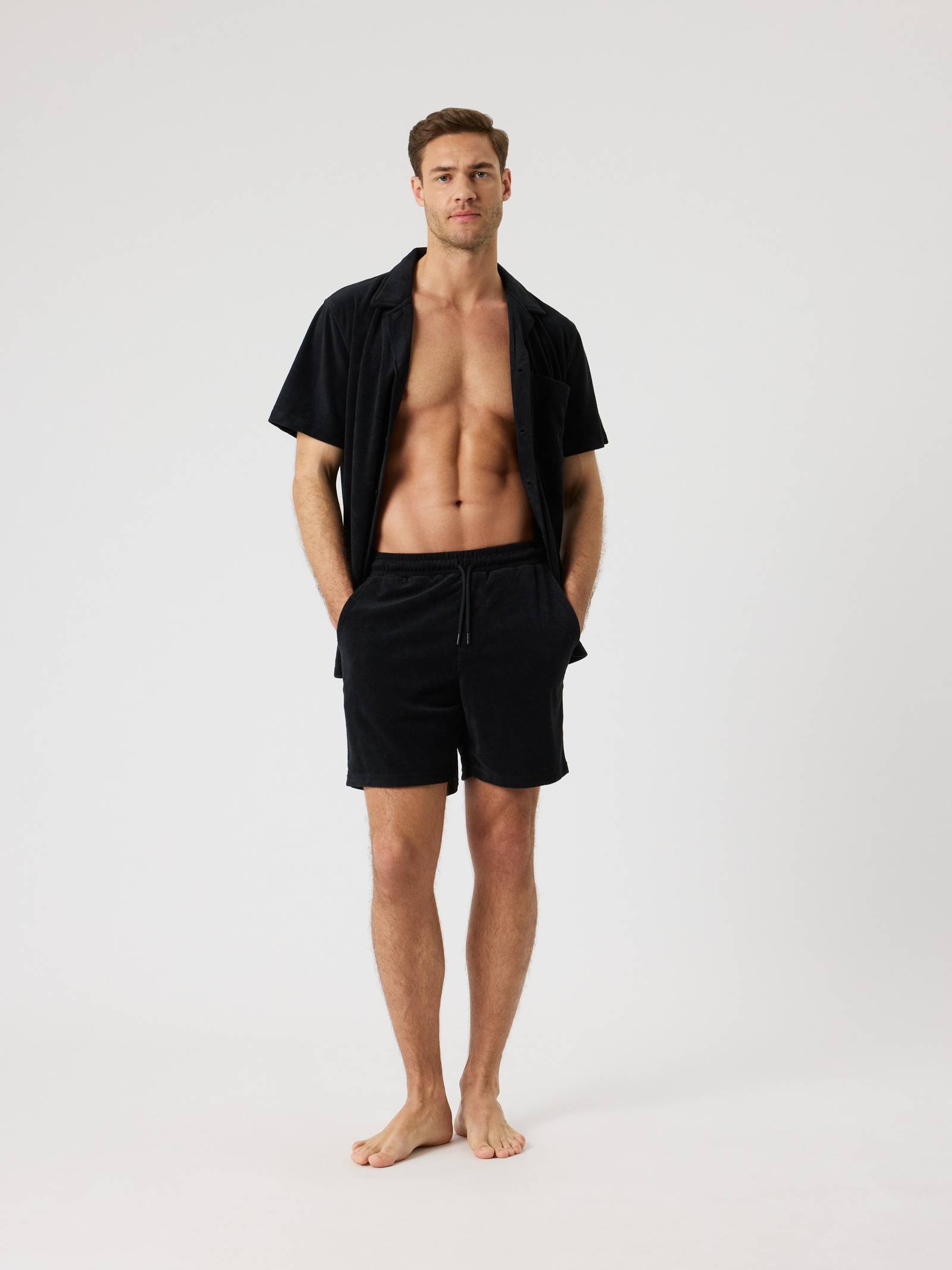 Björn Borg - Borg Toweling Pool Shorts Black Beauty Men - Image 1