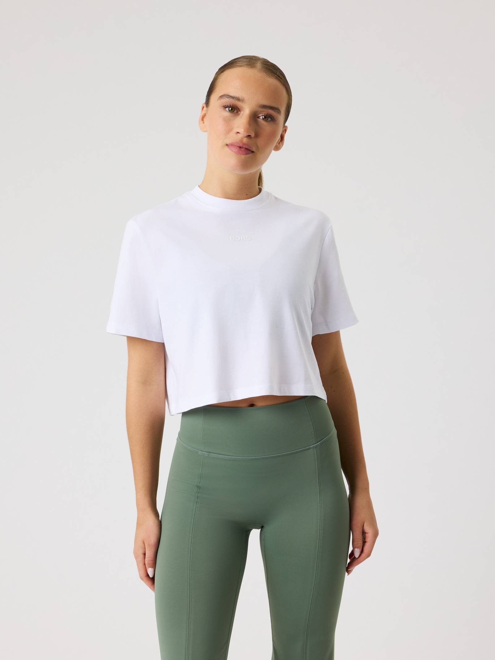 Björn Borg - Studio Oversized Cropped T-Shirt Brilliant White Women - Image 1