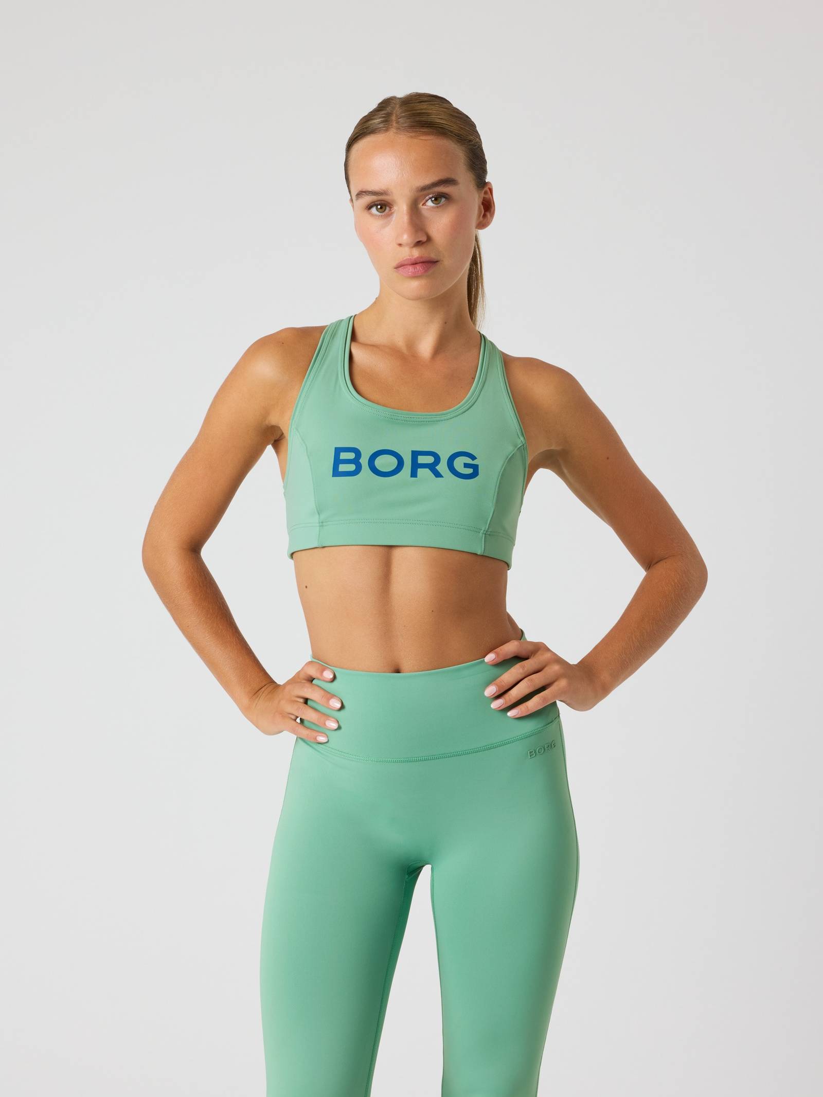 Björn Borg - Borg Mid Support Sports Bra Malachite Green Women - Image 1