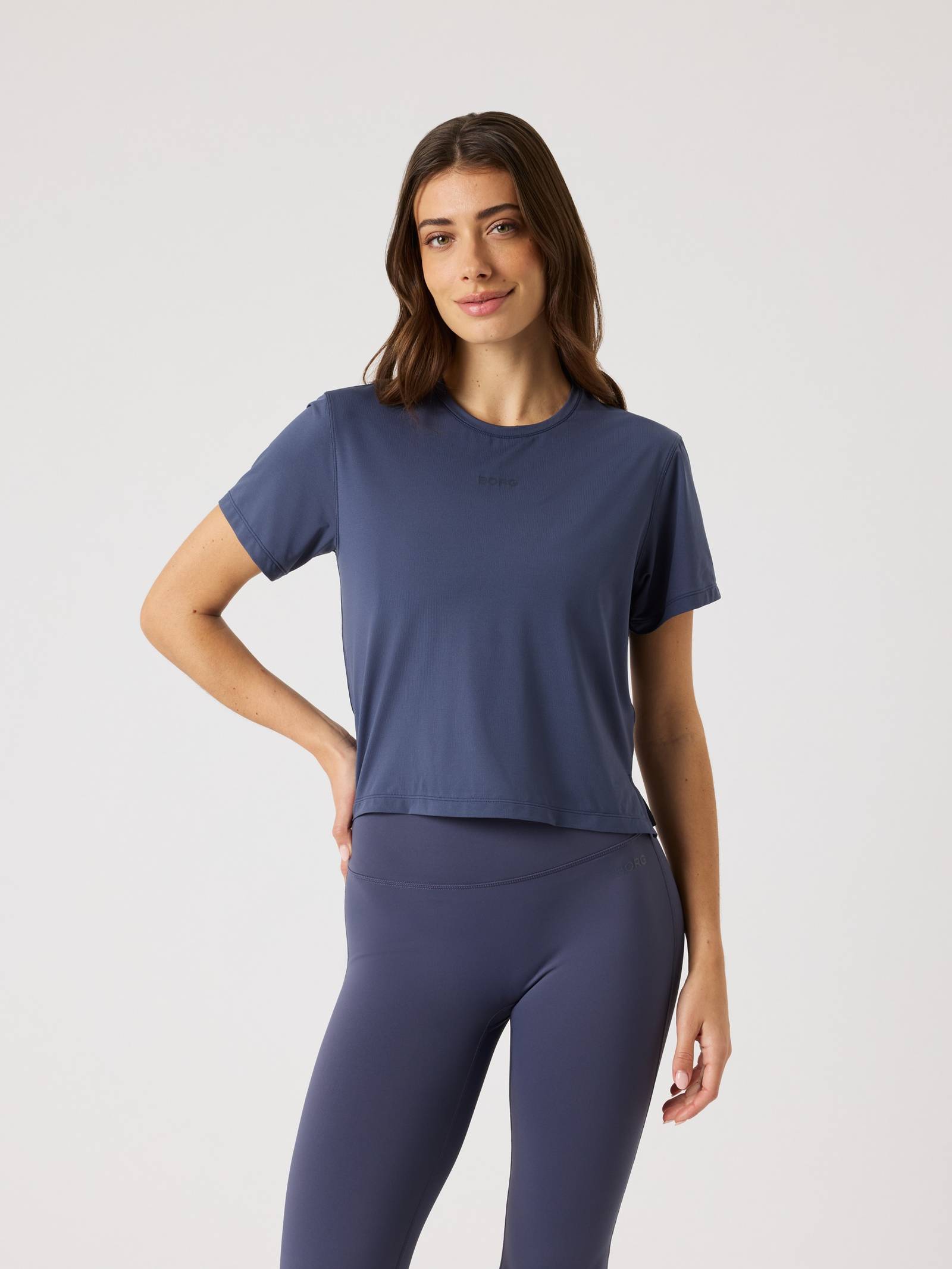 Björn Borg - Borg Cropped T-Shirt Odyssey Gray Women - Image 1