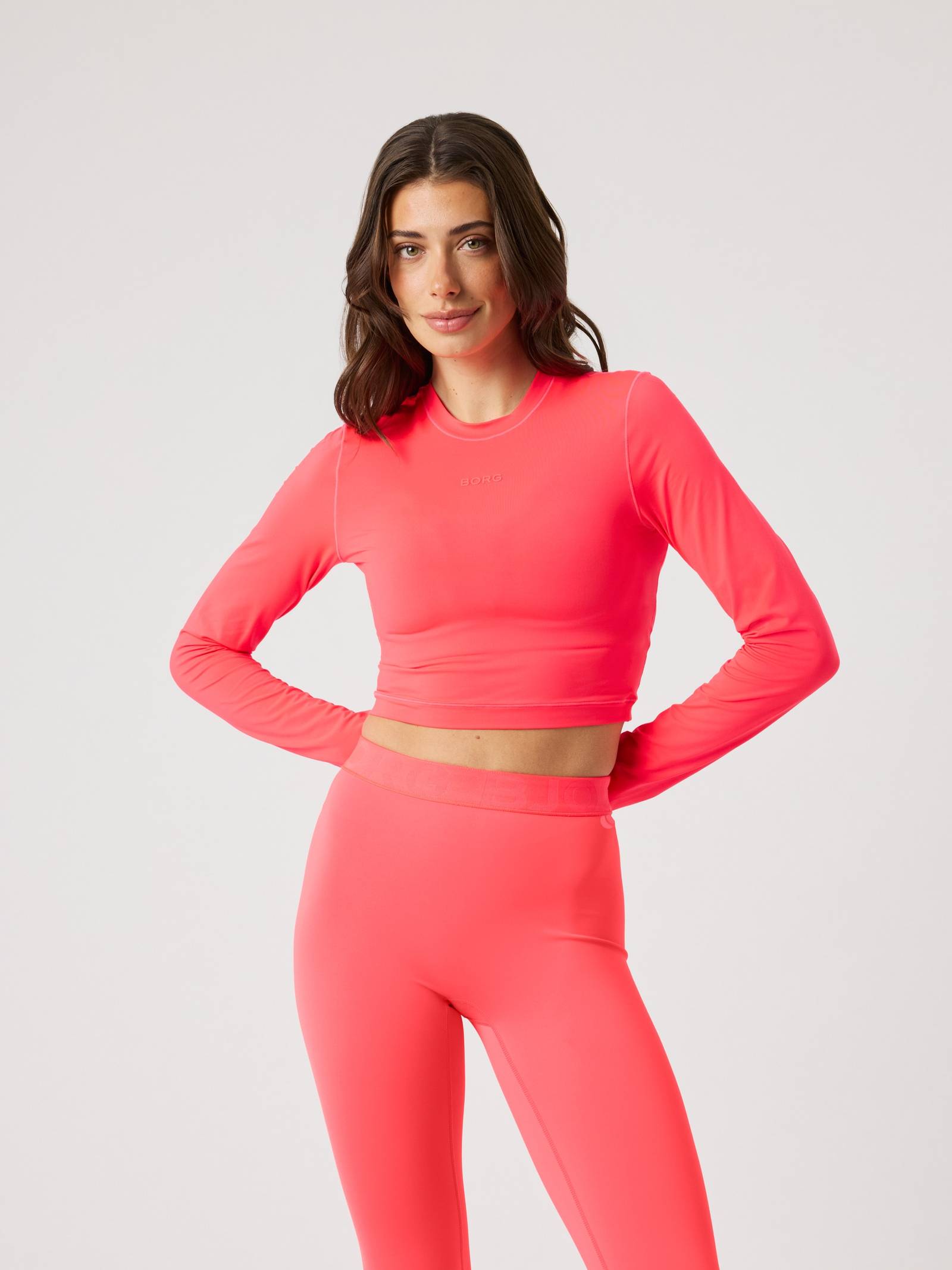 Björn Borg - Studio Soft Cropped Longsleeve Diva Pink Women - Image 1