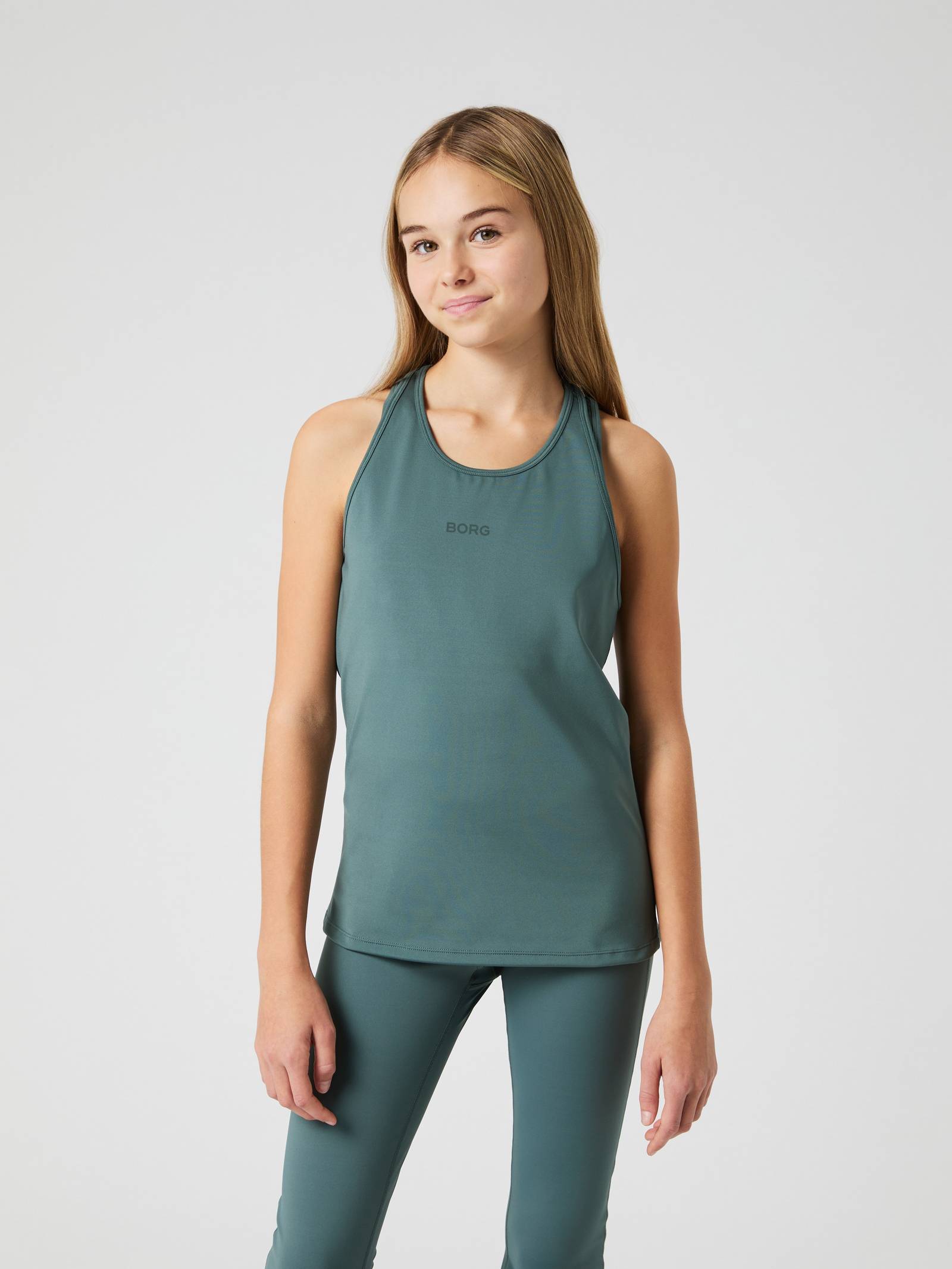 Björn Borg - Borg Racerback Tank Top Balsam Green Mini Me Collection - Image 1