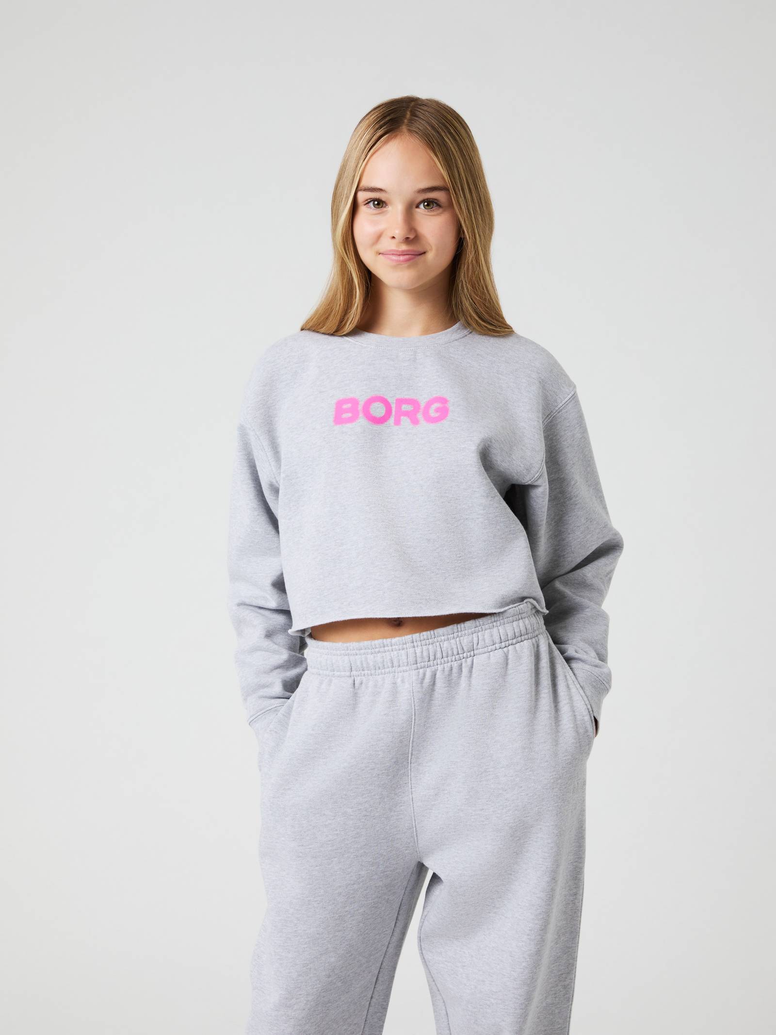 Borg Oversized Cropped Sweatshirt image 1