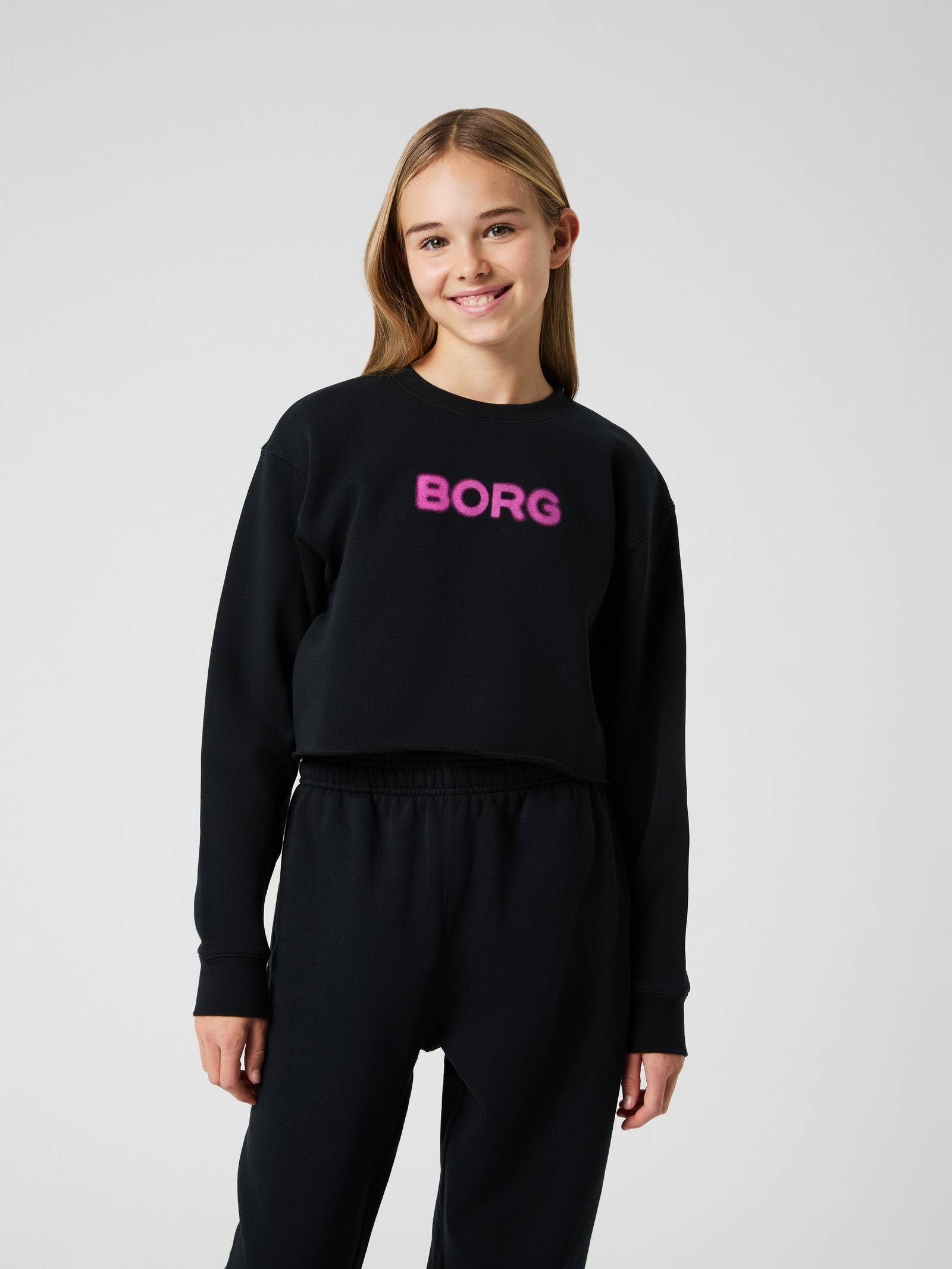 Borg Oversized Cropped Sweatshirt image 1