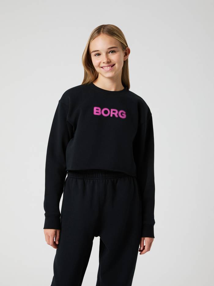 Borg Oversized Cropped Sweatshirt