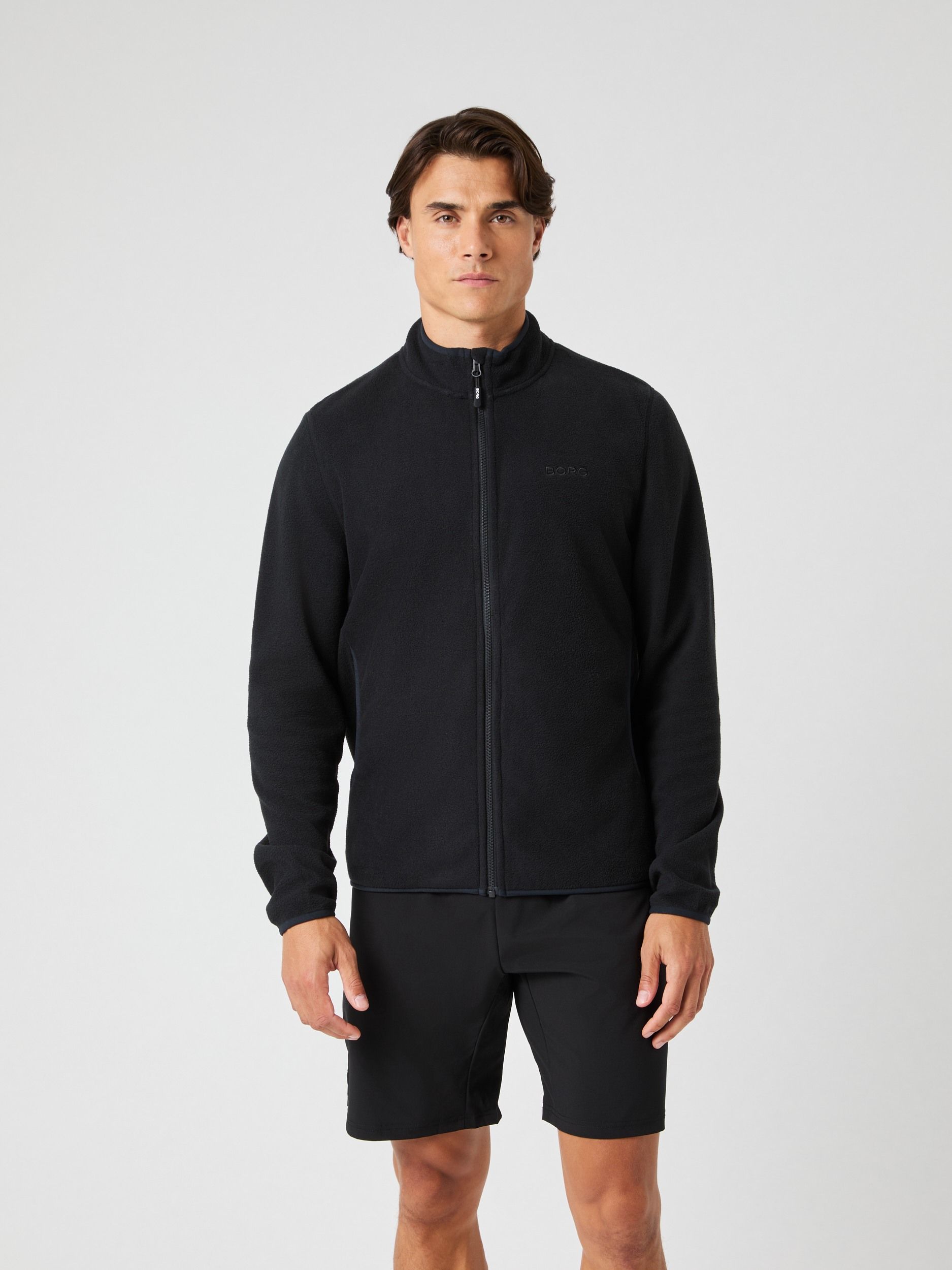 Centre Pile Fleece Jacket - Men - Black Beauty | Björn Borg