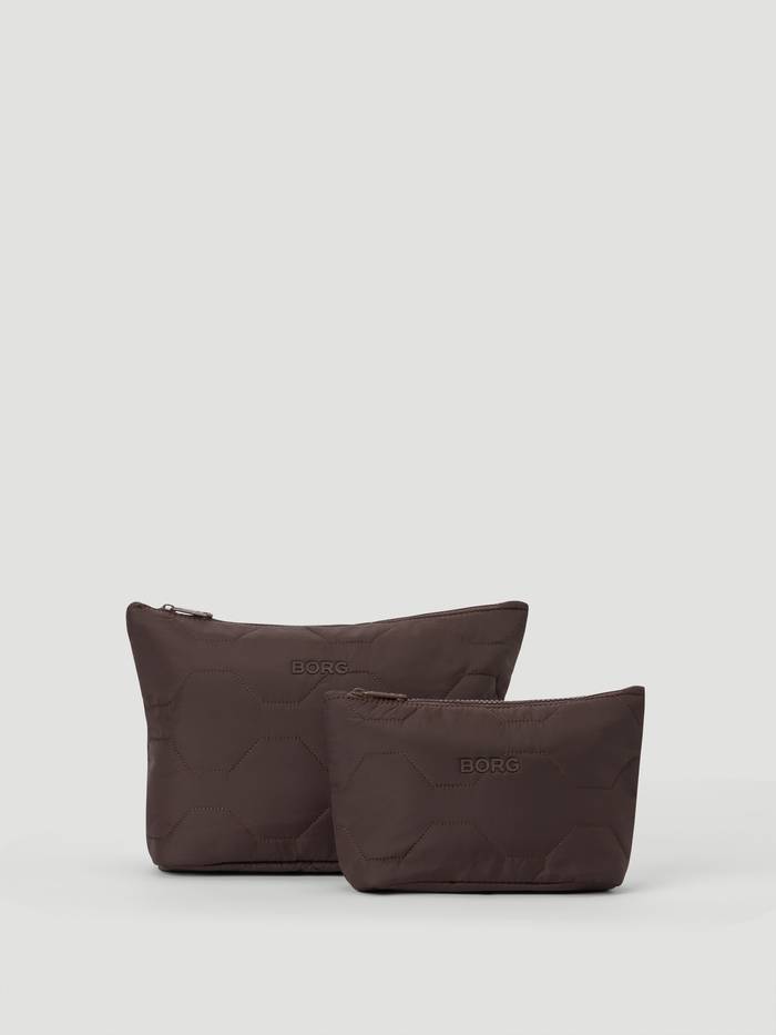 Borg Quilted Wash Bag Set