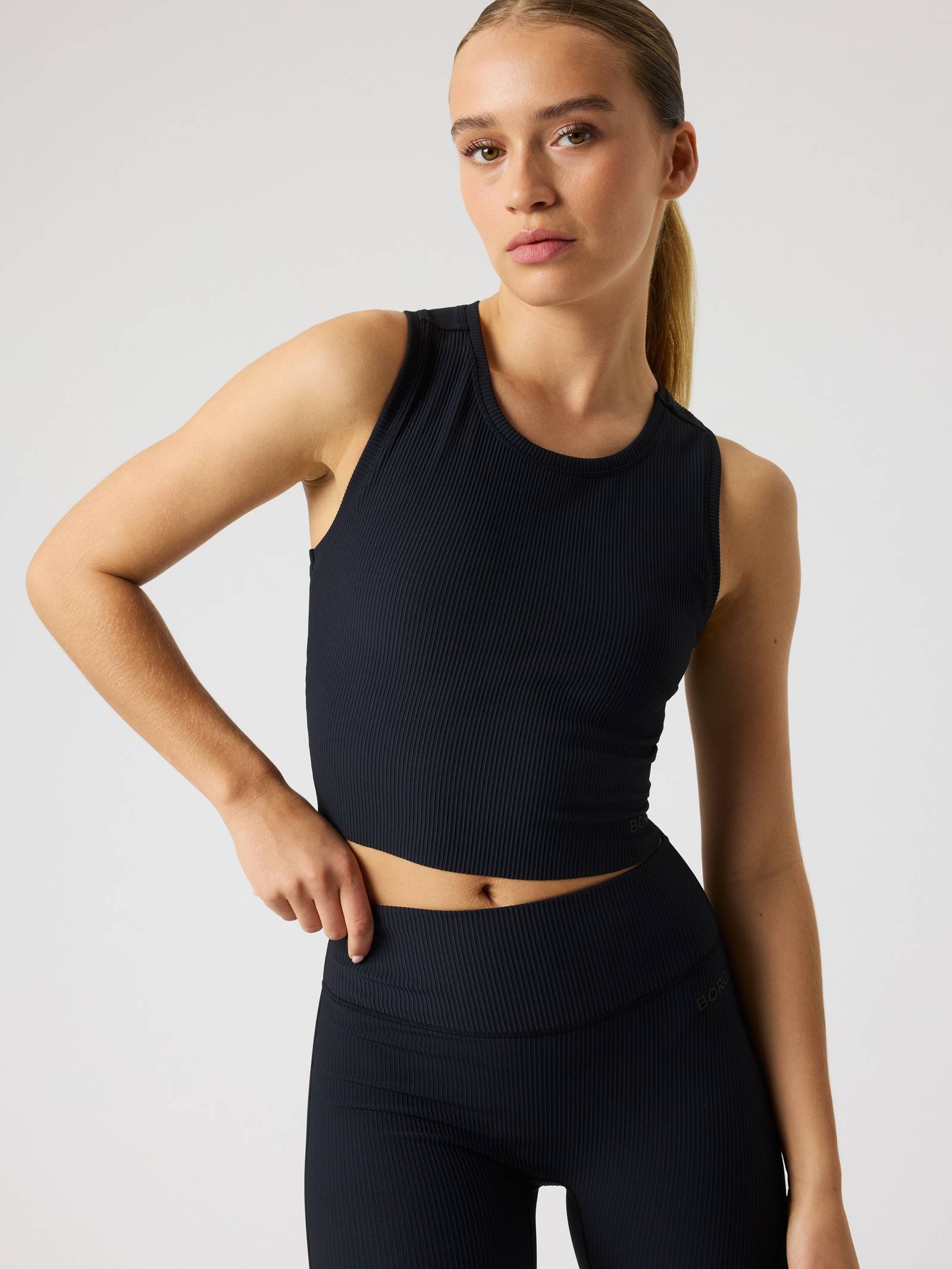 Studio Ribbed Cropped Tank Top image 4