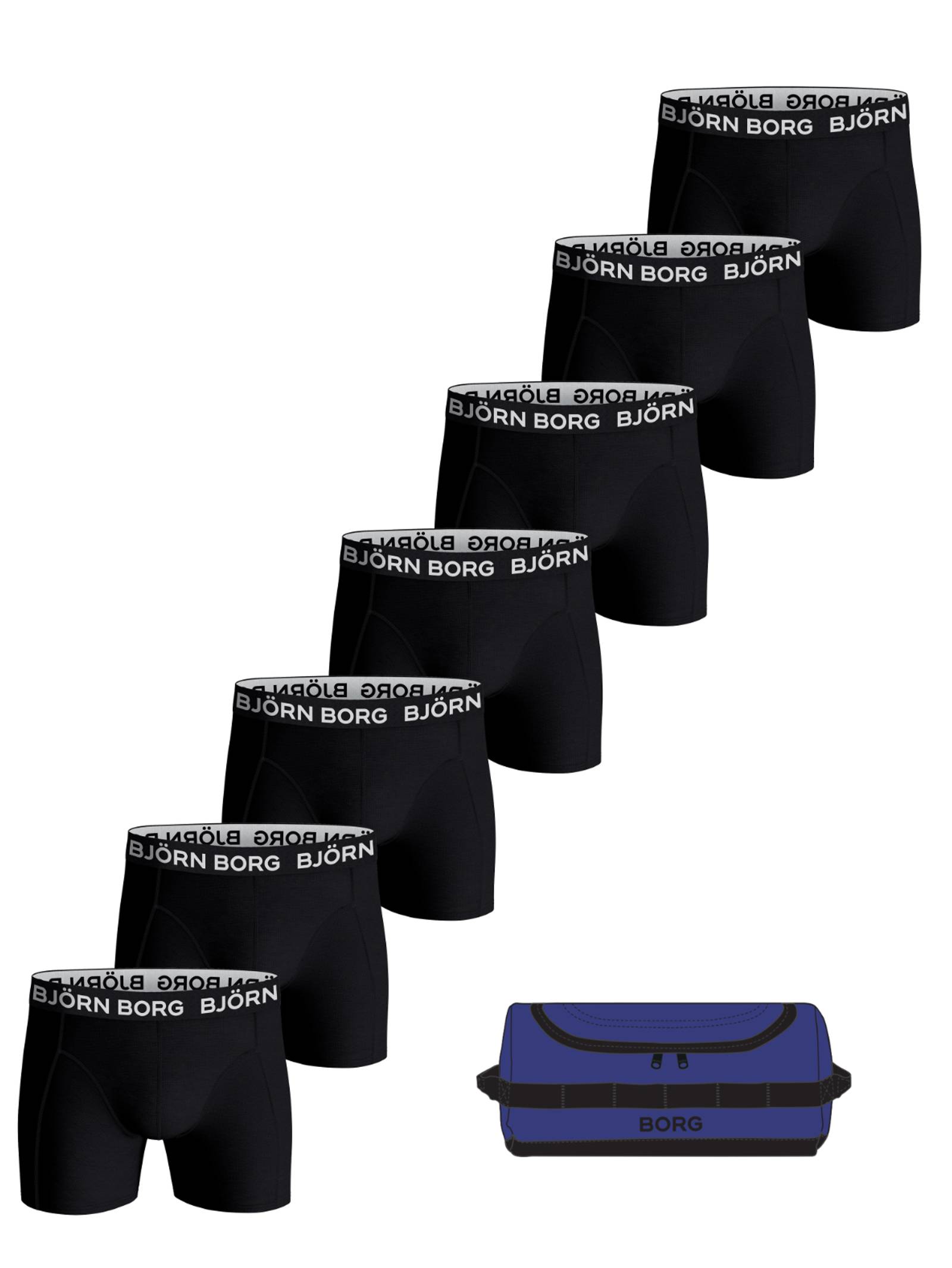Cotton Stretch Boxers + Wash Bag 7-pack image 2