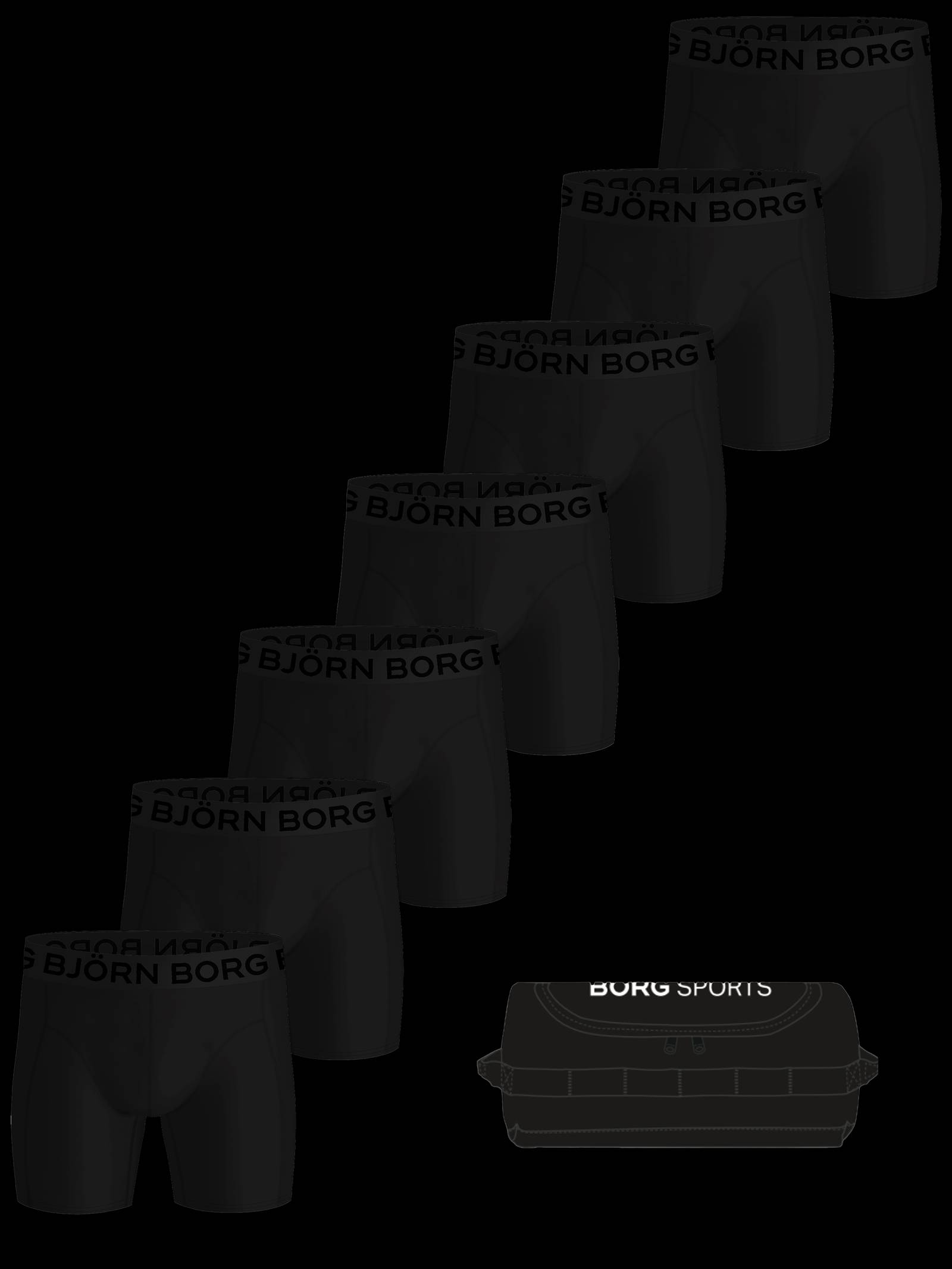 Sports Lightweight Boxers + Wash Bag 7-pack image 1