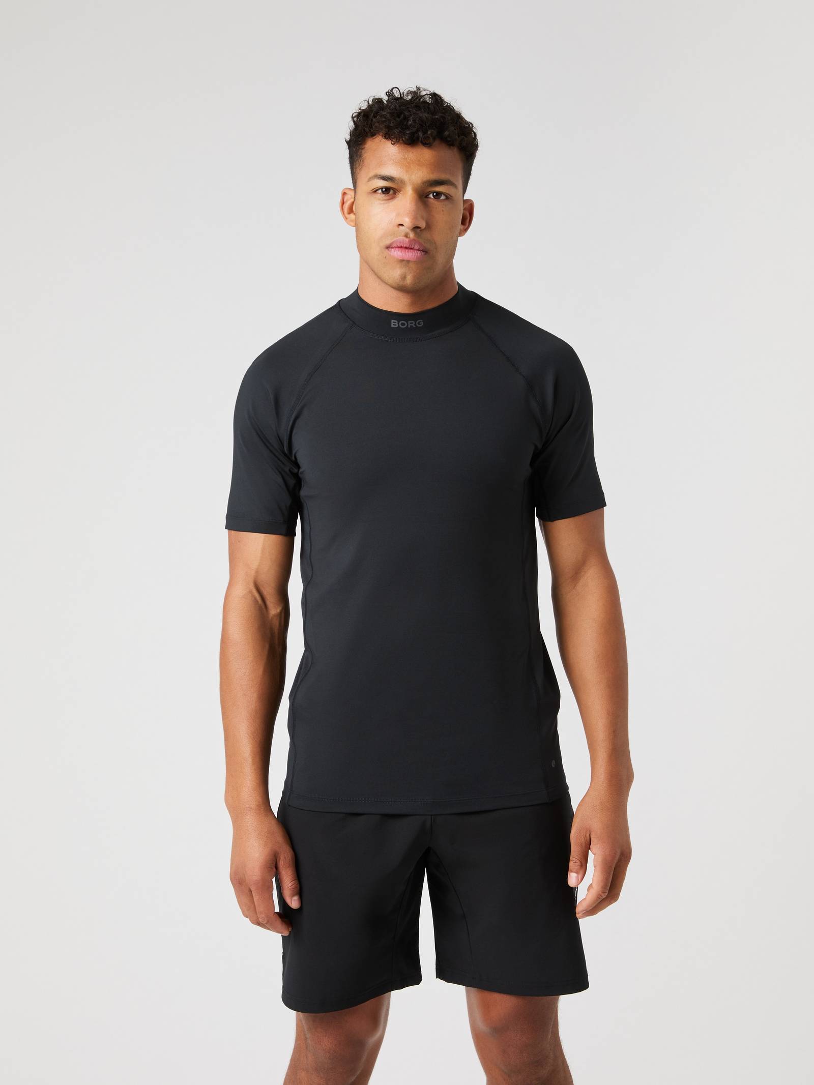 Björn Borg - Borg Mock Neck T-Shirt Black Beauty Men - Image 1