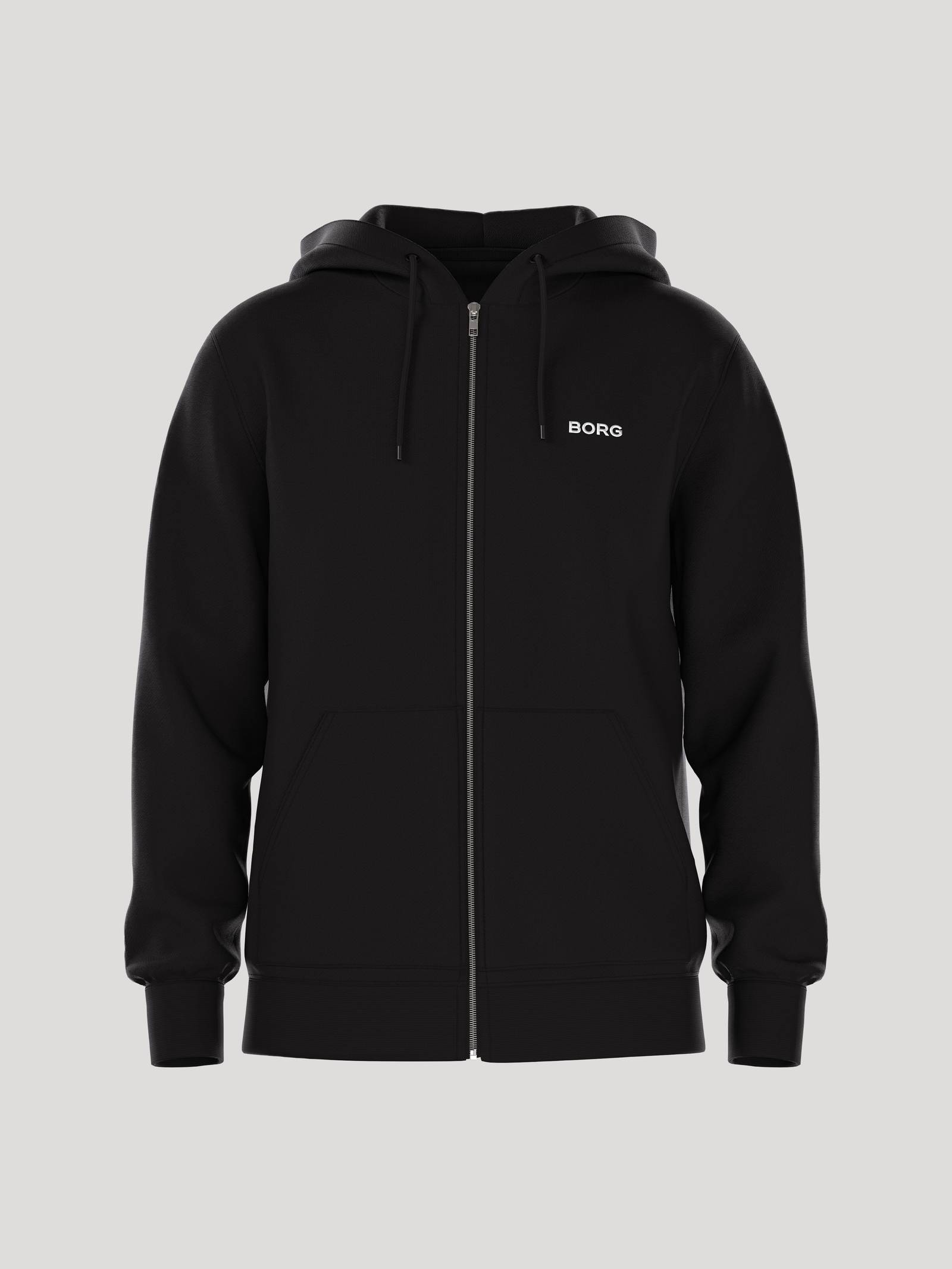 Björn Borg - Borg Essential 4 Zip Hoodie Black Beauty Men - Image 1