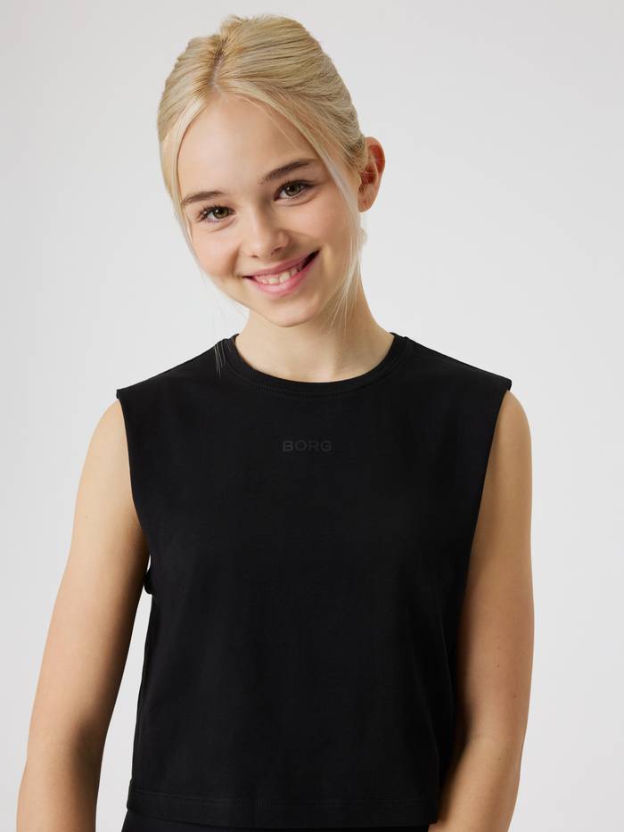 Björn Borg - Borg Cropped Tank Top Black Beauty