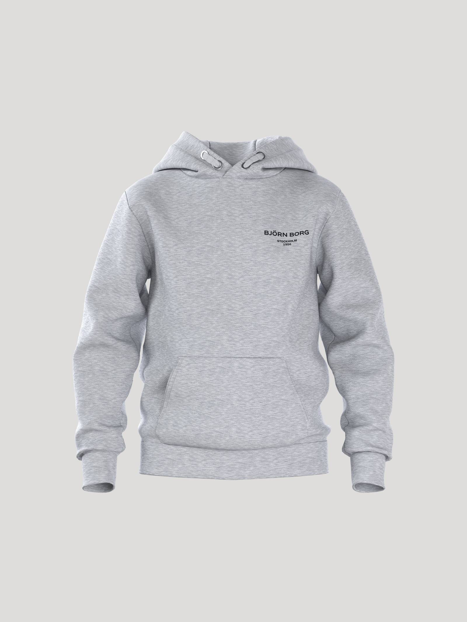 Björn Borg - Borg Essential 1 Hoodie Light Grey Melange Kids - Image 1