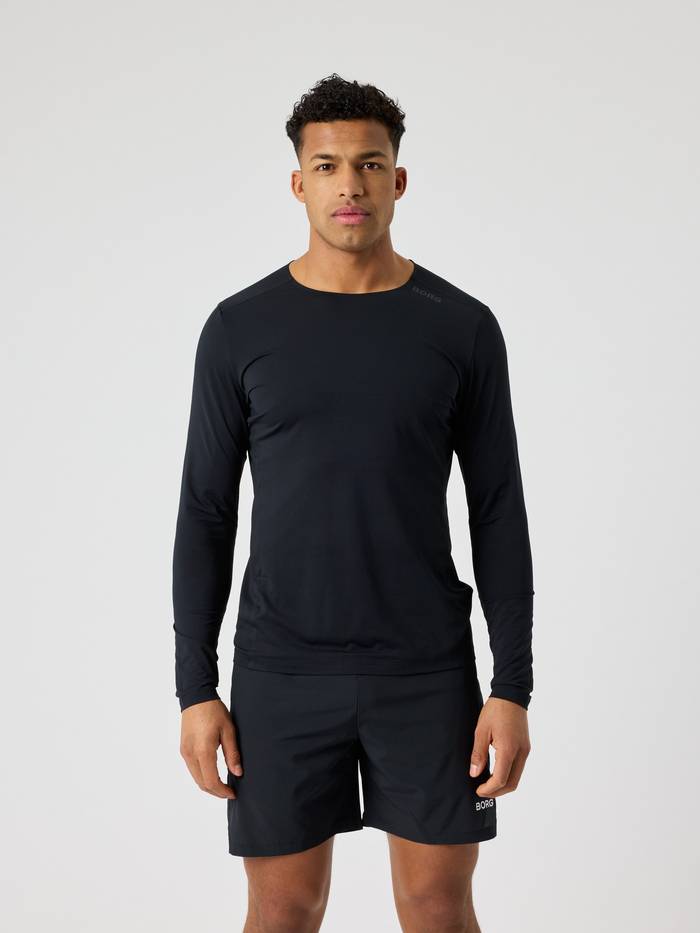 Björn Borg - Borg Feather Long Sleeve T-Shirt Black Beauty