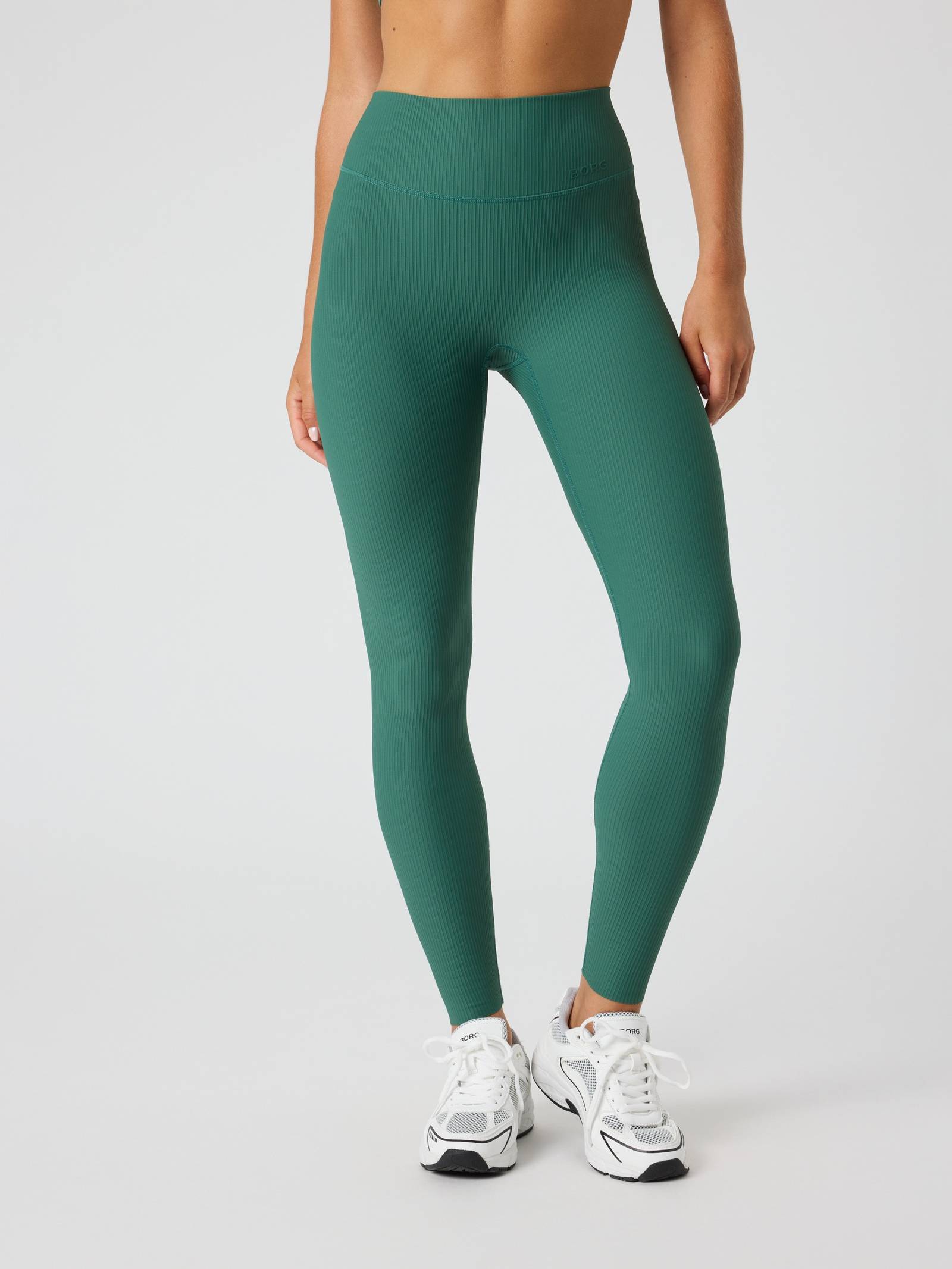 Björn Borg - Studio Ribbed Tights Mallard Green Women - Image 1