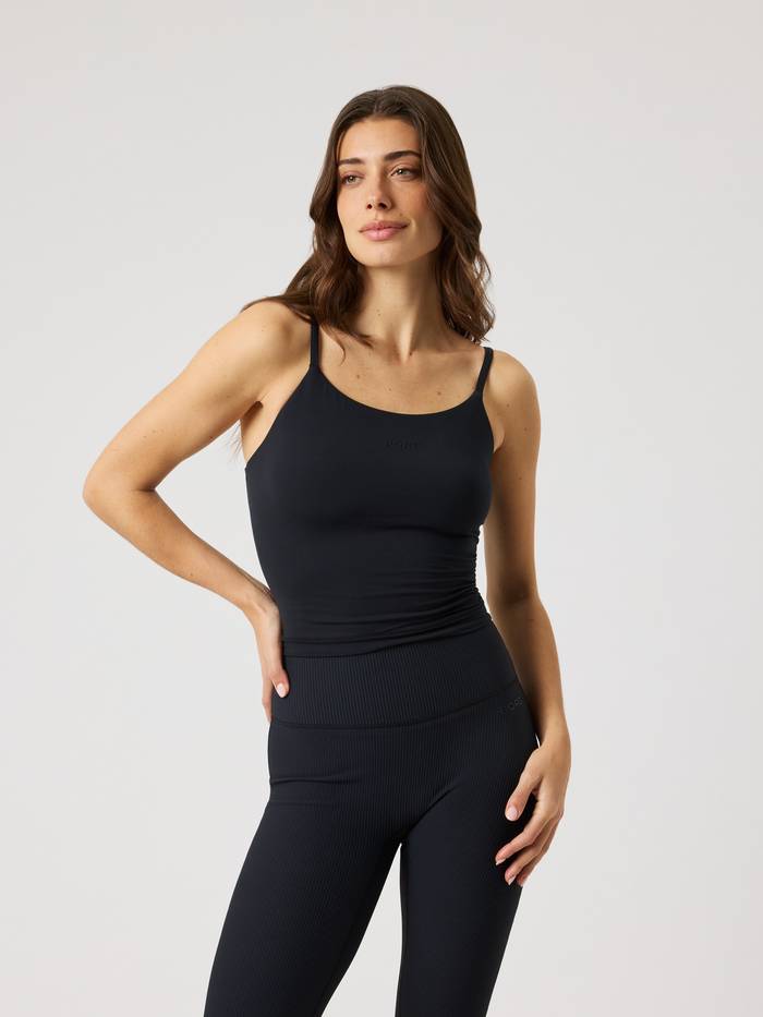 Björn Borg - Studio Soft Cropped Tank Top Black Beauty