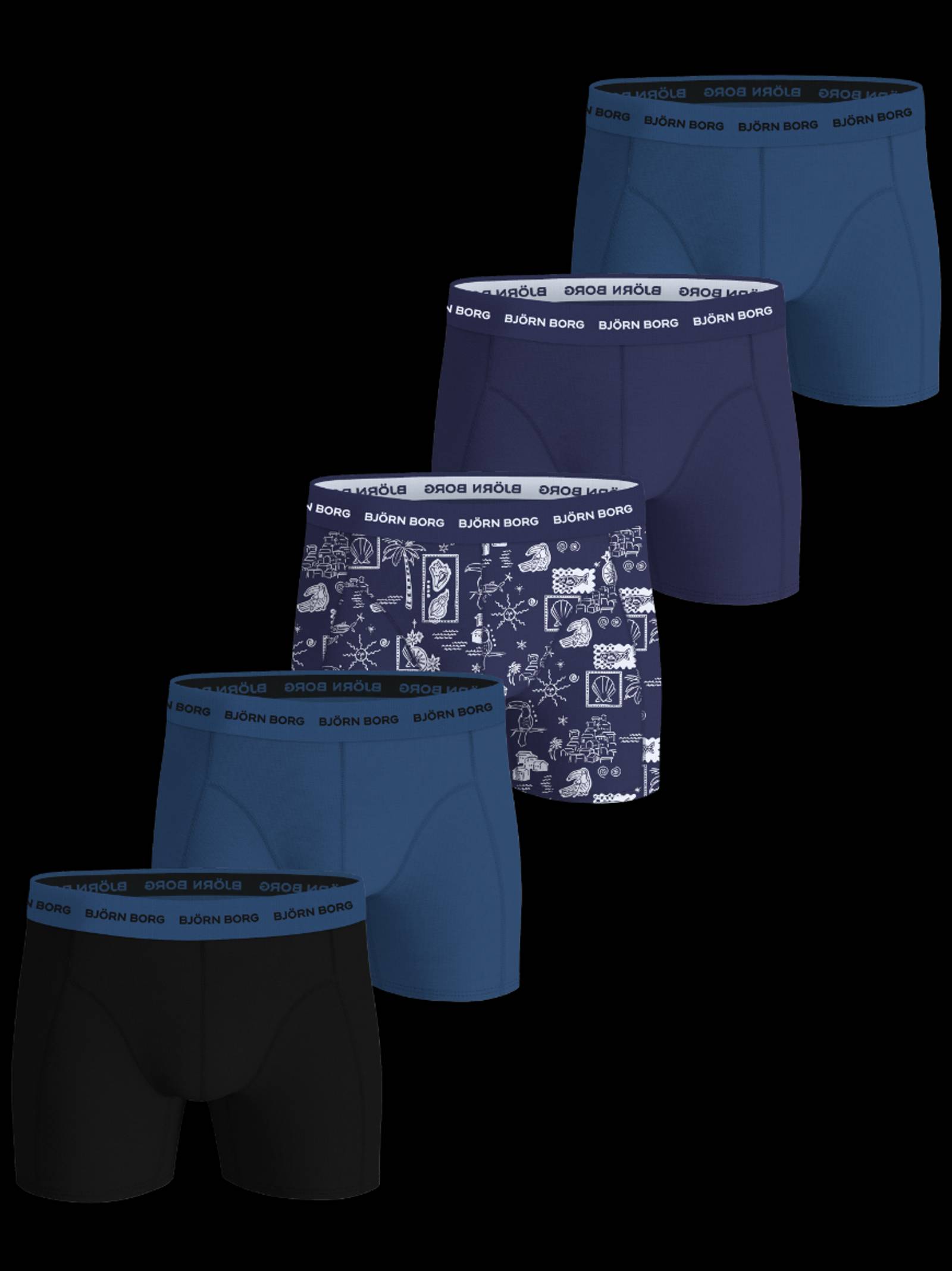 Björn Borg - Cotton Stretch Boxers 5-pack Multi Men - Image 1