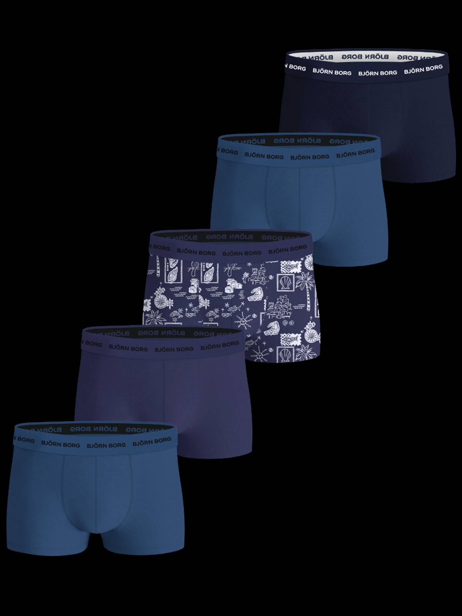 Björn Borg - Cotton Stretch Trunks 5-pack Multi Men - Image 1