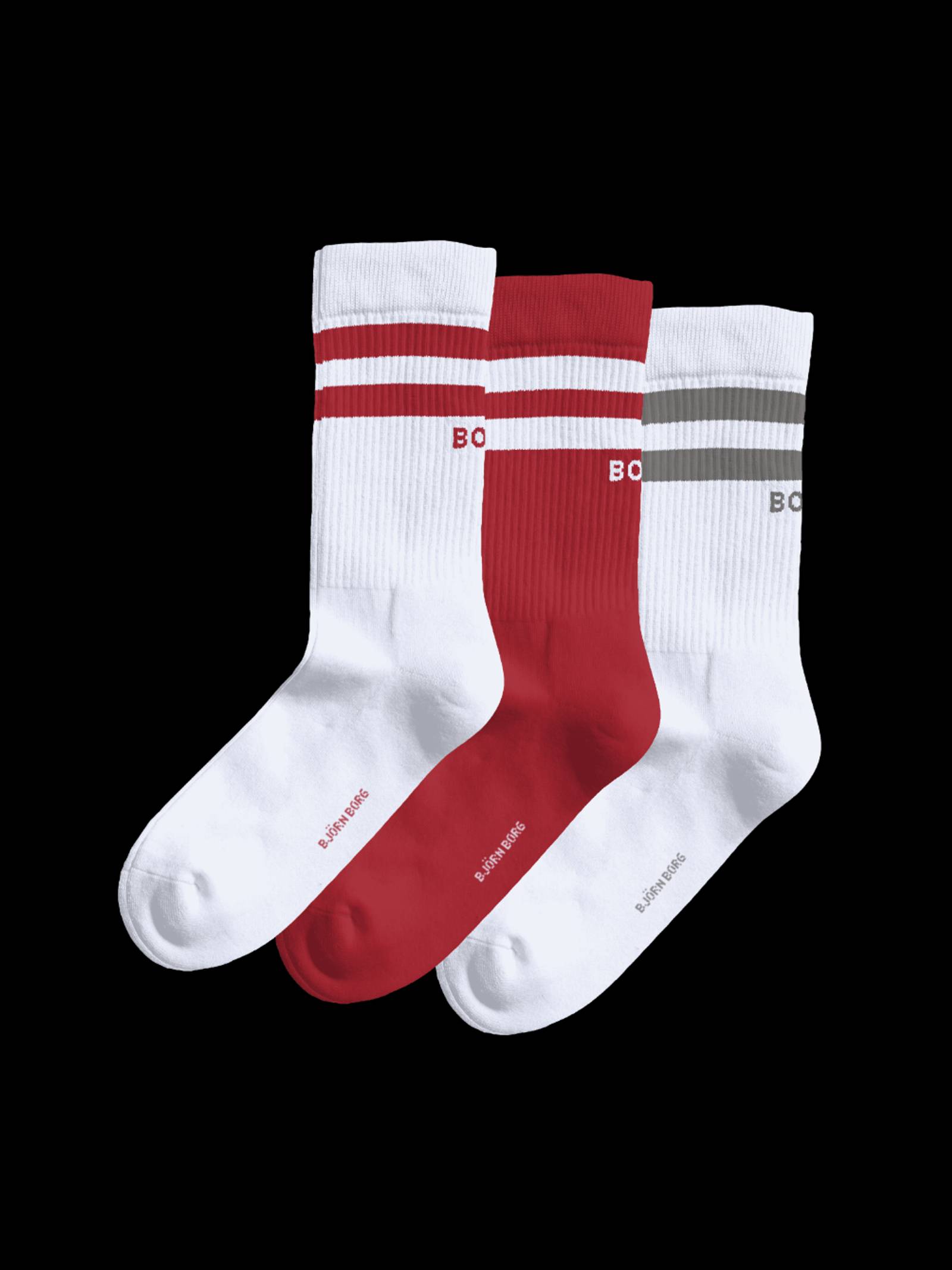 Björn Borg - Classic Crew Socks 3-pack Multi Women - Image 1