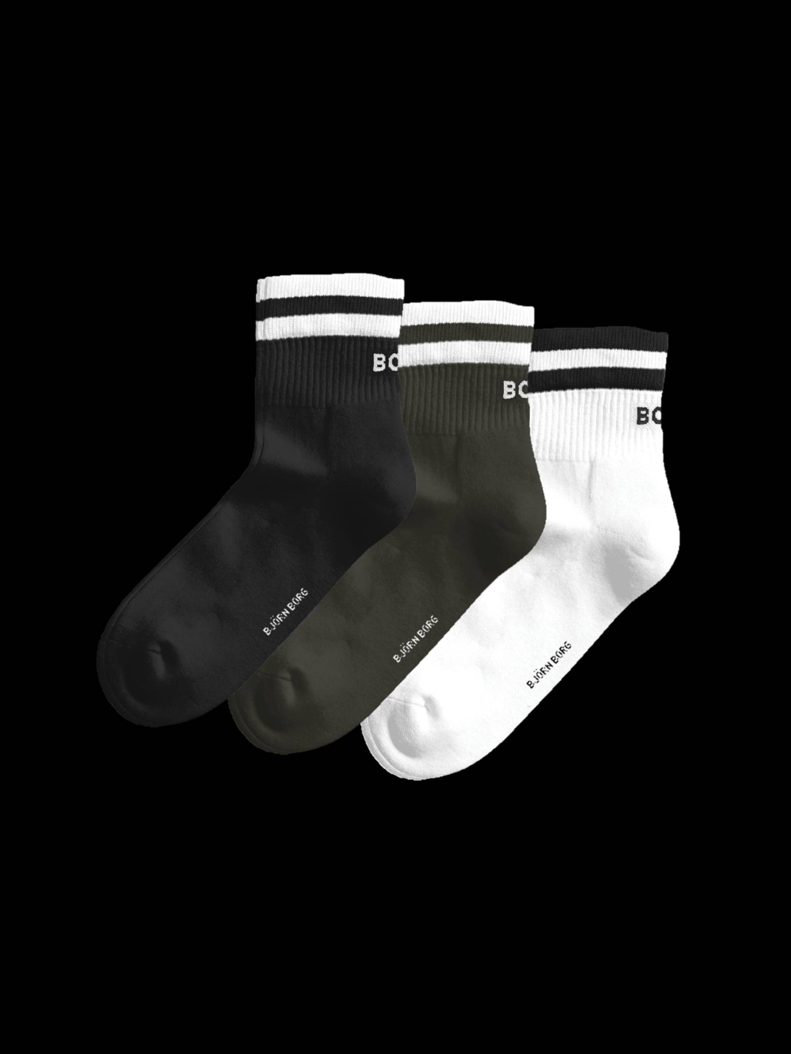 Björn Borg - Classic Mid Ankle Socks 3-pack Multi Women - Image 1