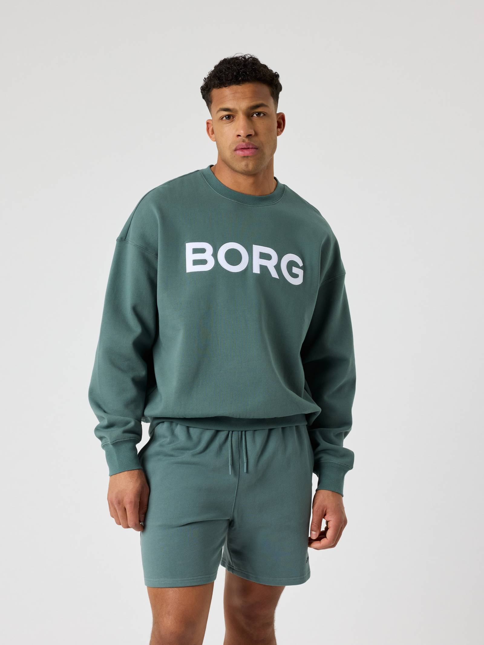 Björn Borg - Borg Oversized Logo Sweatshirt Balsam Green Heren - Image 1