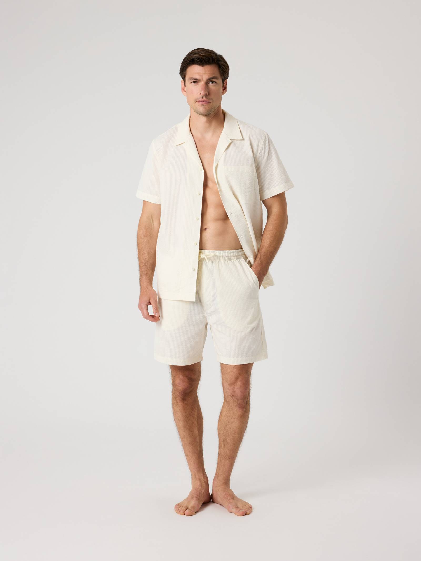 Björn Borg - Borg Seersucker Resort Shirt Tofu Men - Image 1